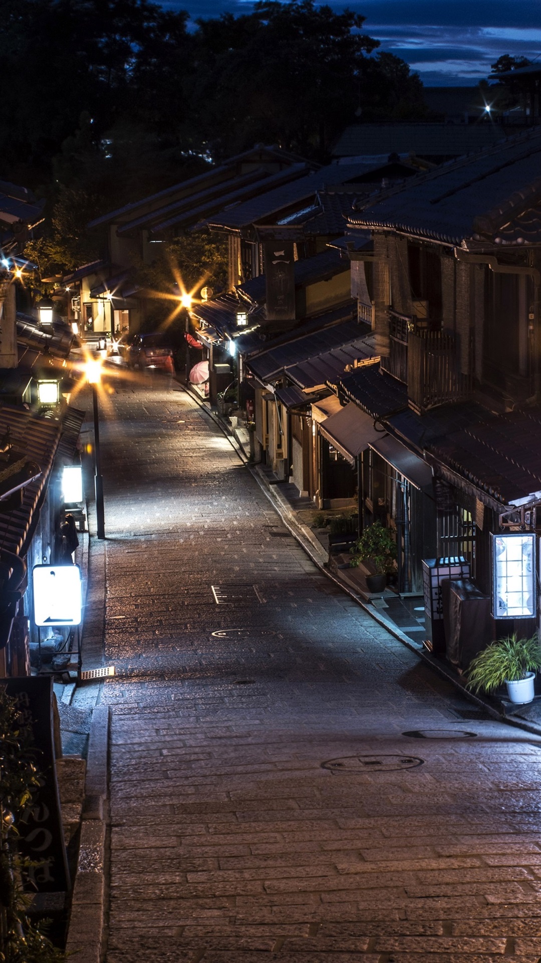 Japan, Kyoto, Street, Night, Lights, Old Town 1080x1920 IPhone 8 7 6 6S Plus Wallpaper, Background, Picture, Image