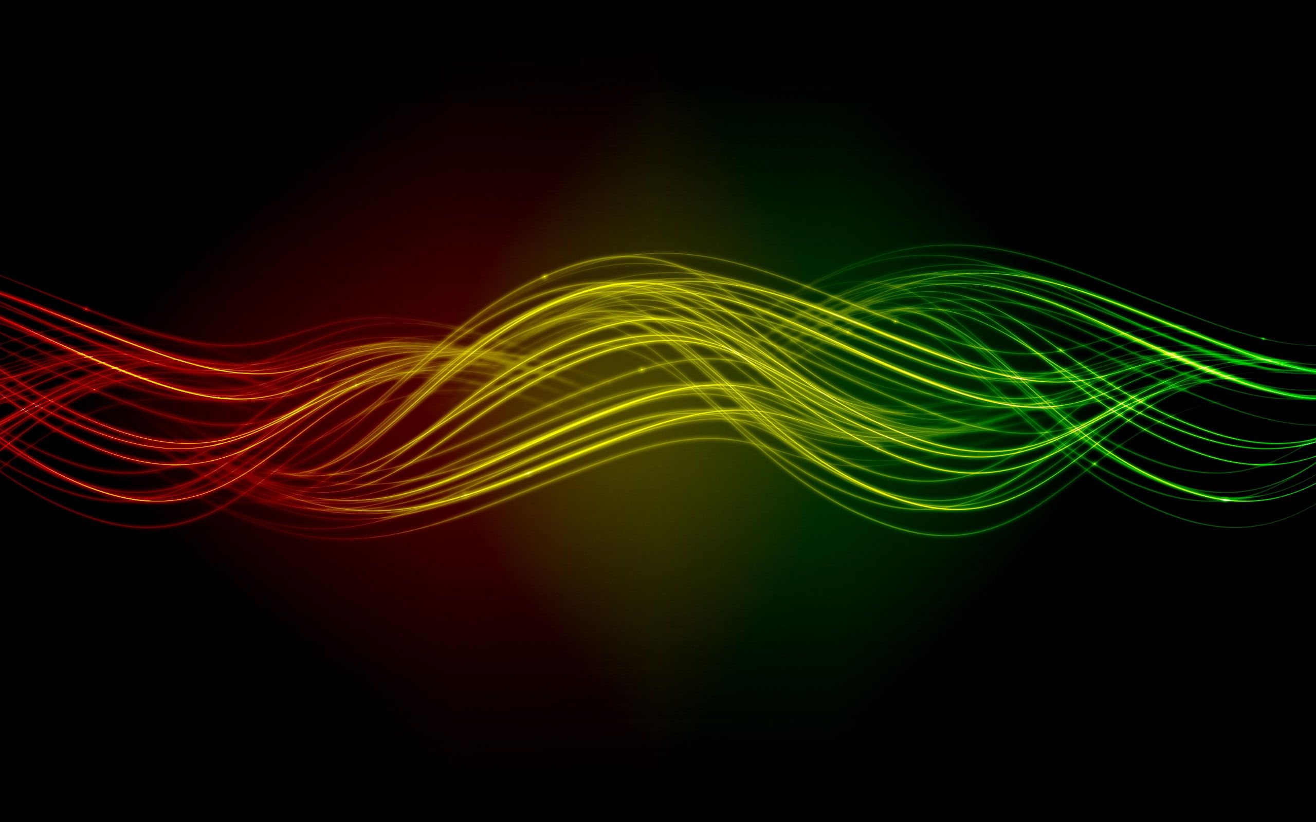 green abstract red multicolor yellow waves digital art lines simple background black background 2 Art Bla. Waves wallpaper, Simple background, Free HD wallpaper