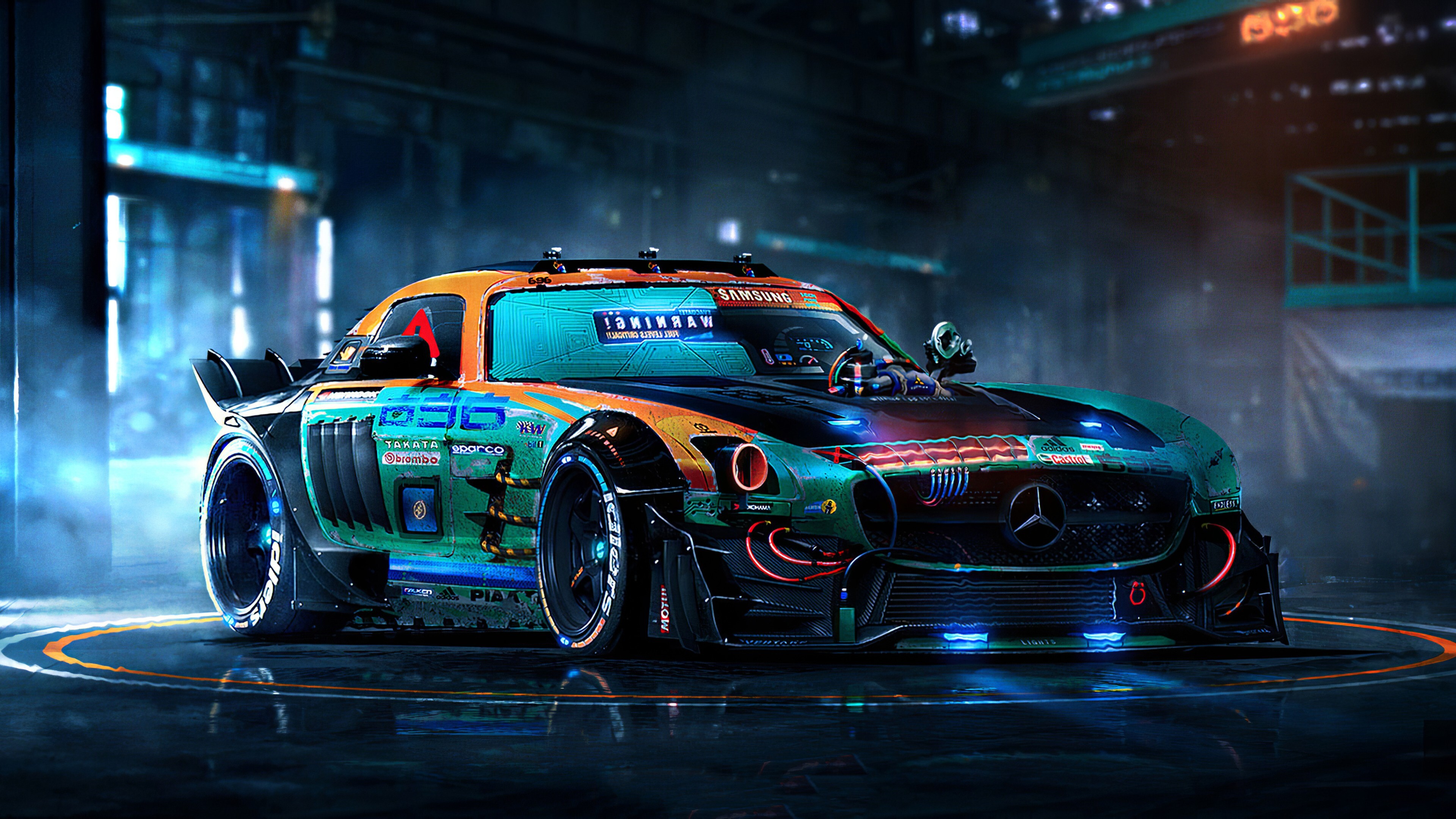 Amazing Mercedes Colorful 4k Customize Car HD Wallpaper 1.Co