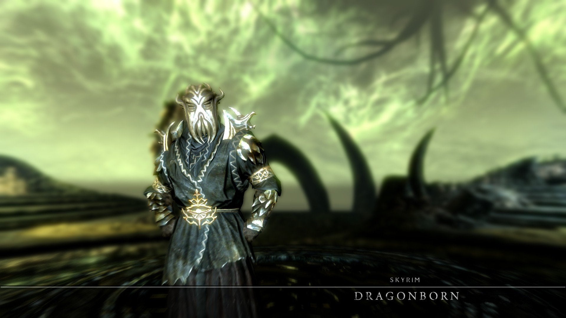 I tried my hand at making a wallpaper for the most recent DLC, Dragonborn. I hope you like it