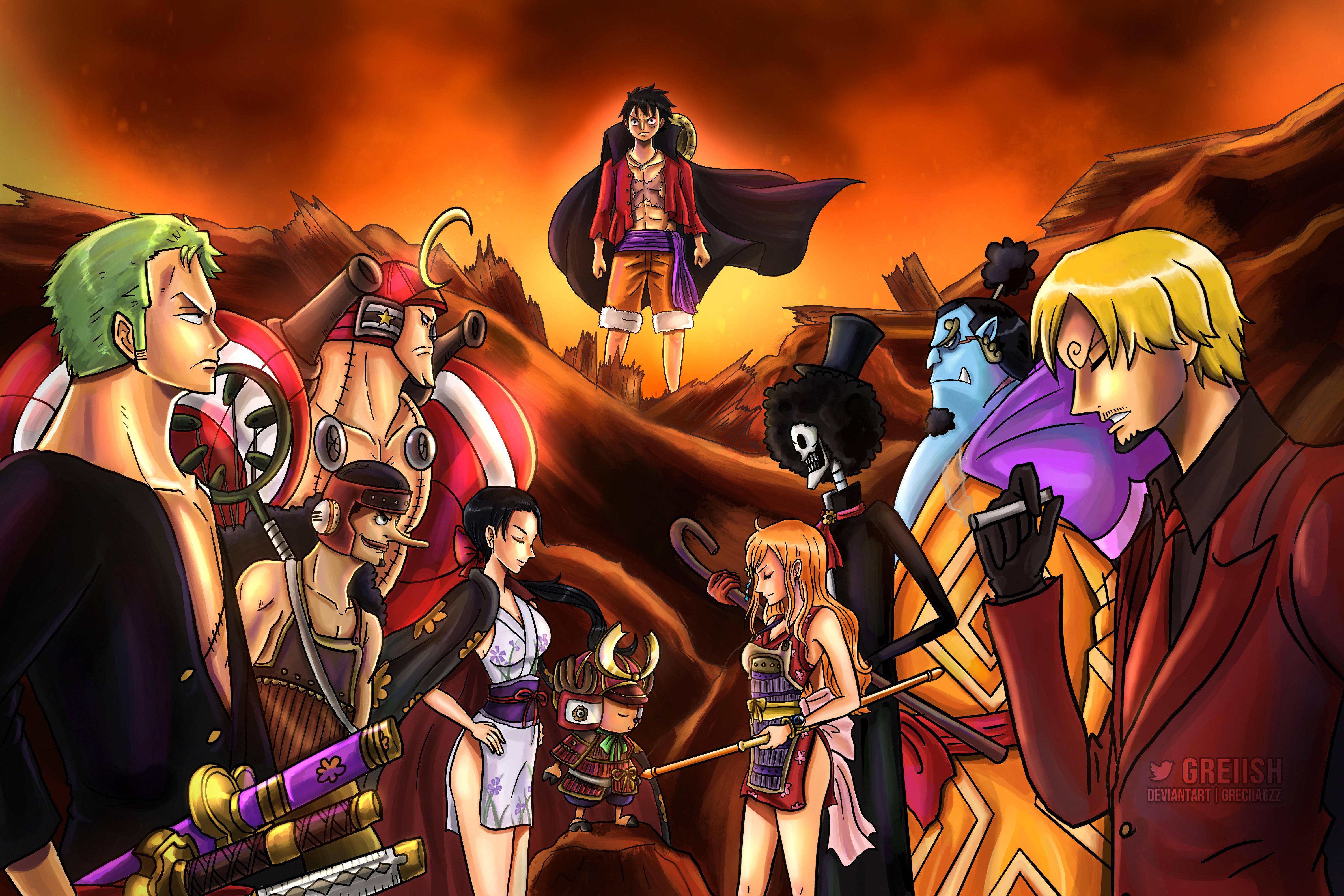 Luffy, Kaido, Wano, Anime, One Piece, Manga, Onigashima, HD wallpaper