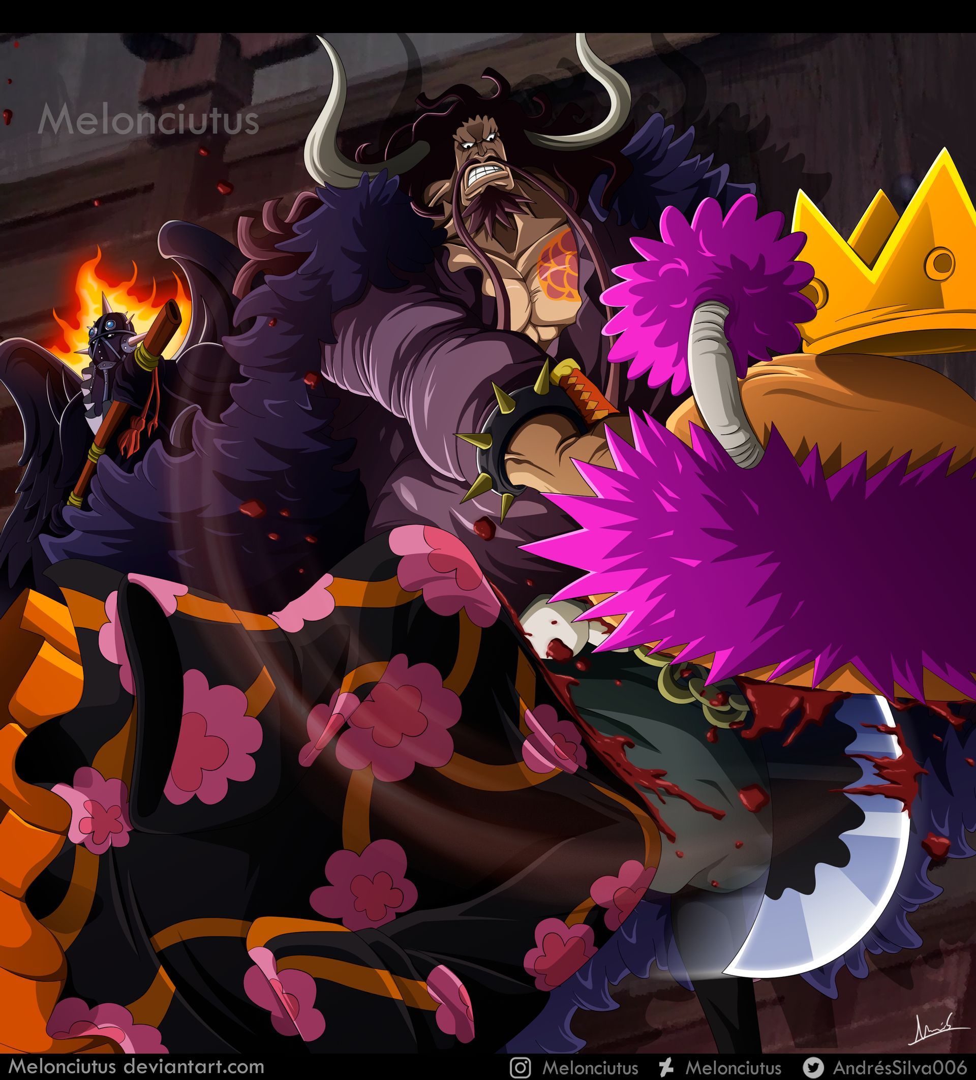 Luffy, Kaido, Wano, Anime, One Piece, Manga, Onigashima, HD wallpaper