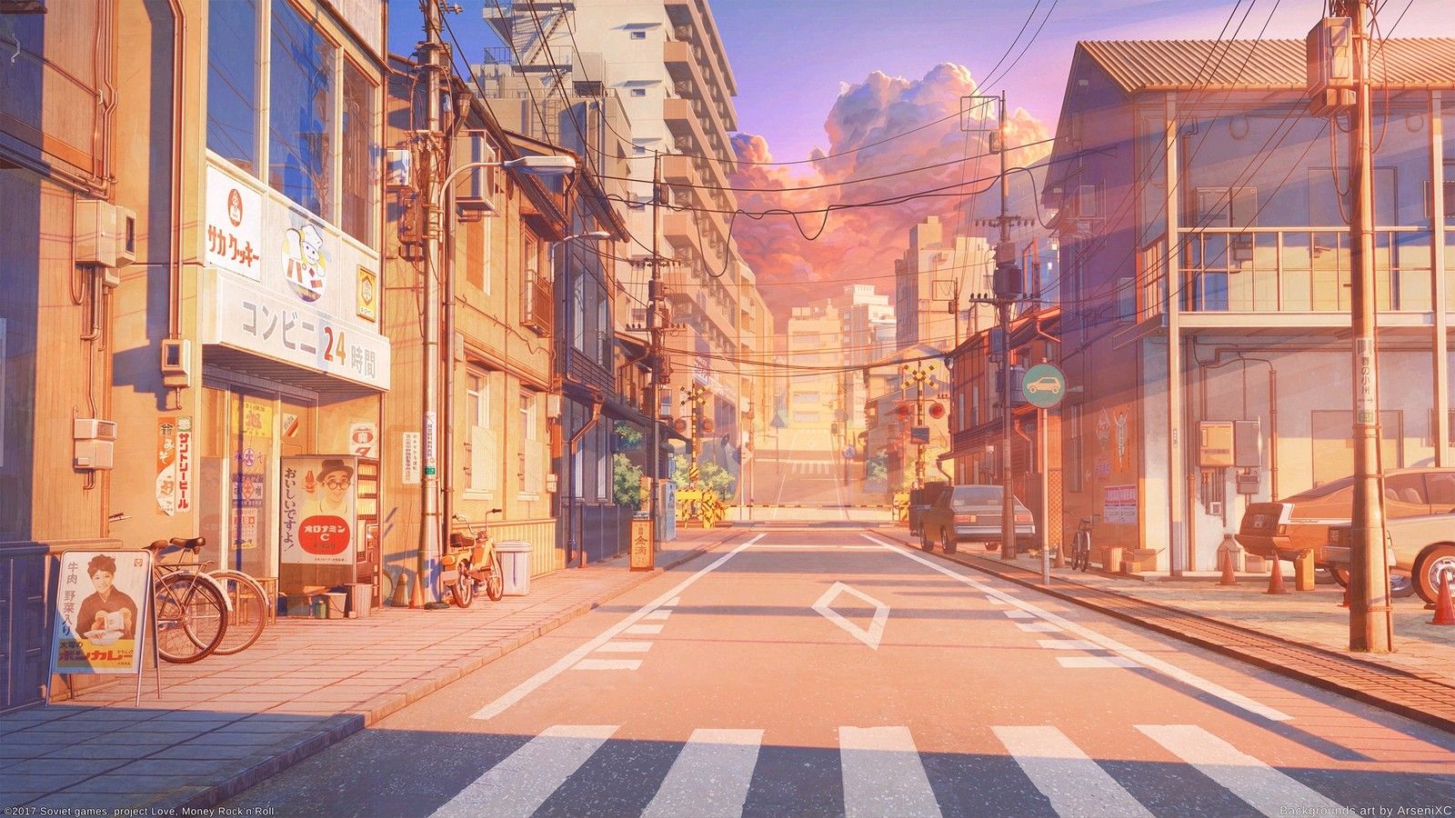 HD wallpaper anime town Sun cityscape landscape sunlight  Wallpaper  Flare