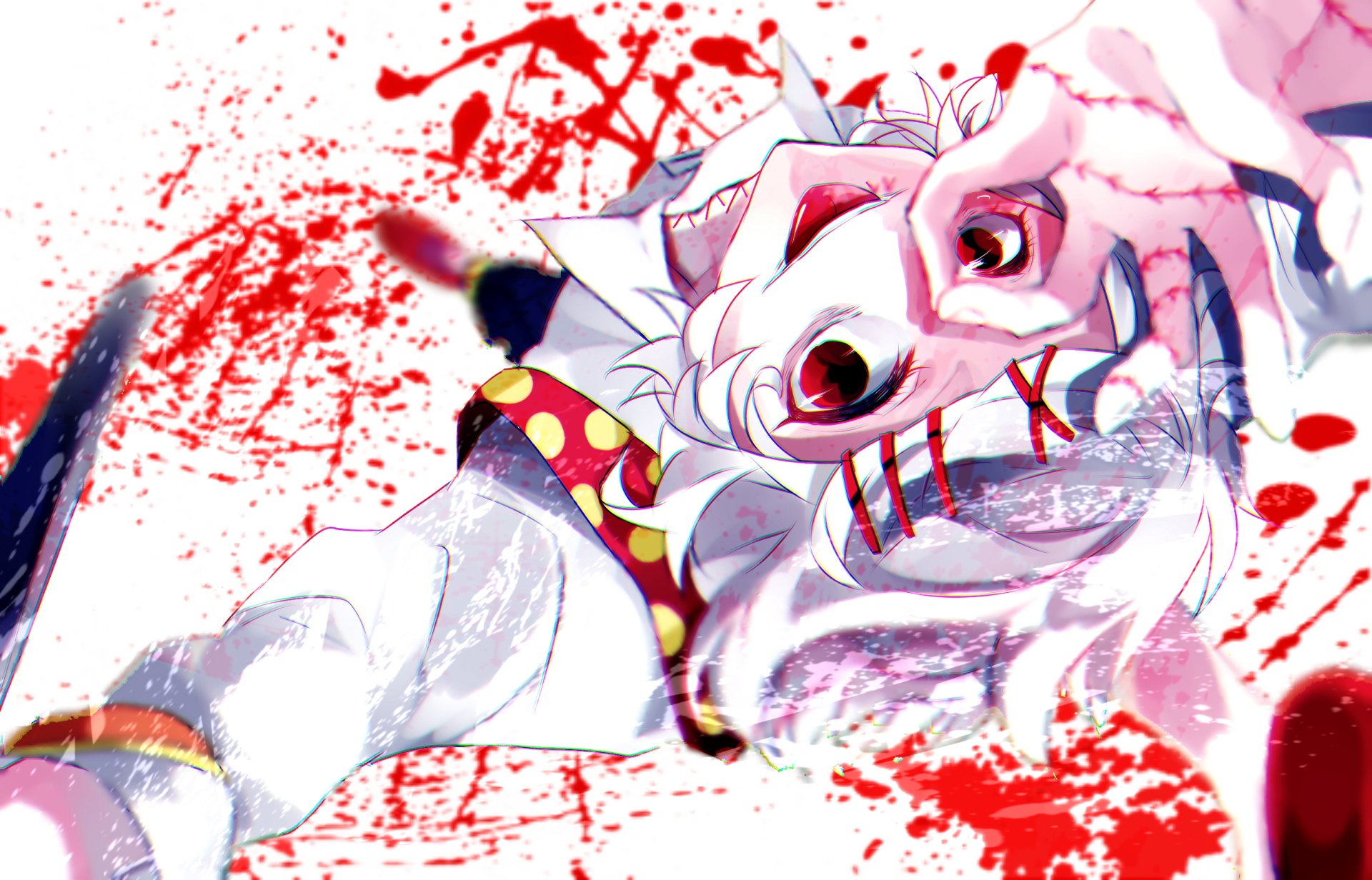 Juuzou Suzuya Red Eyes Short Hair Tokyo Ghoul White Hair HD