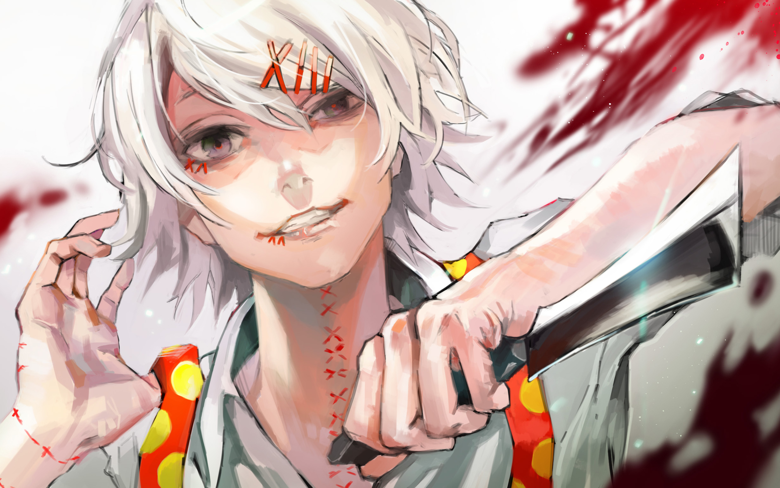 Download wallpaper Juuzou Suzuya, manga, art, Tokyo Ghoul for desktop with resolution 2560x1600. High Quality HD picture wallpaper