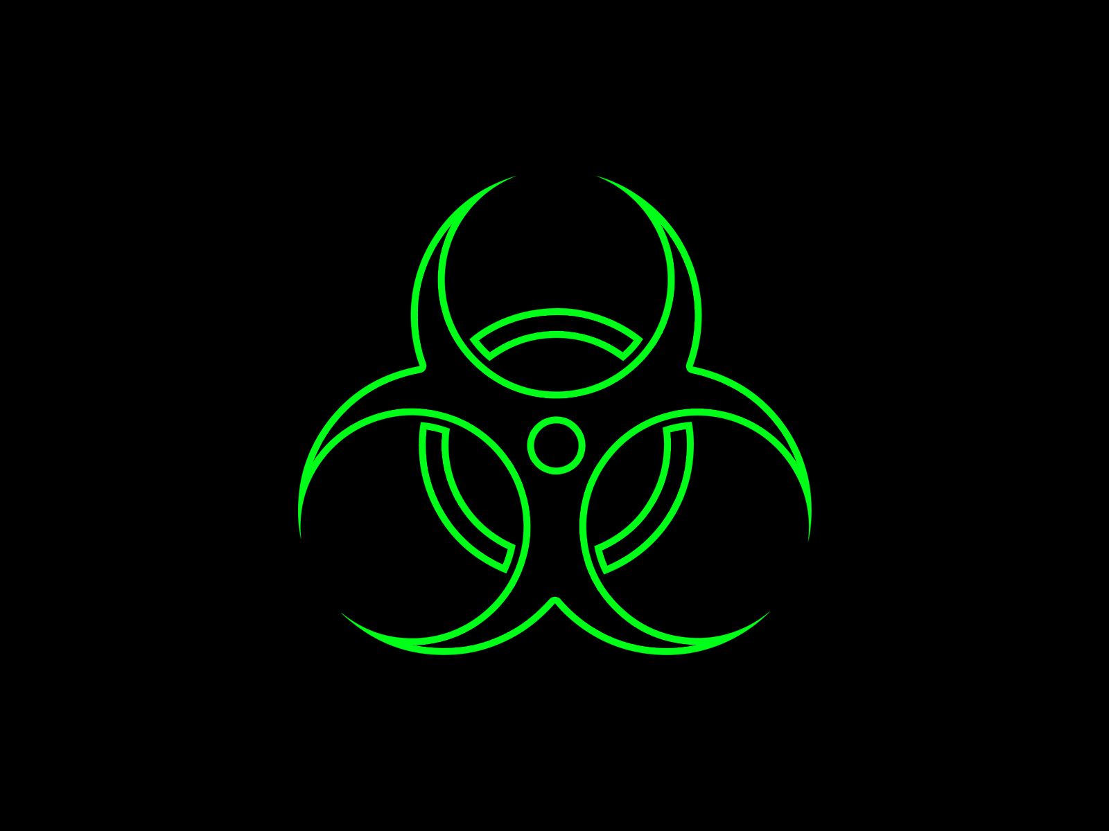 Biohazard :>. Radioactive symbol, Biohazard symbol, Black HD wallpaper