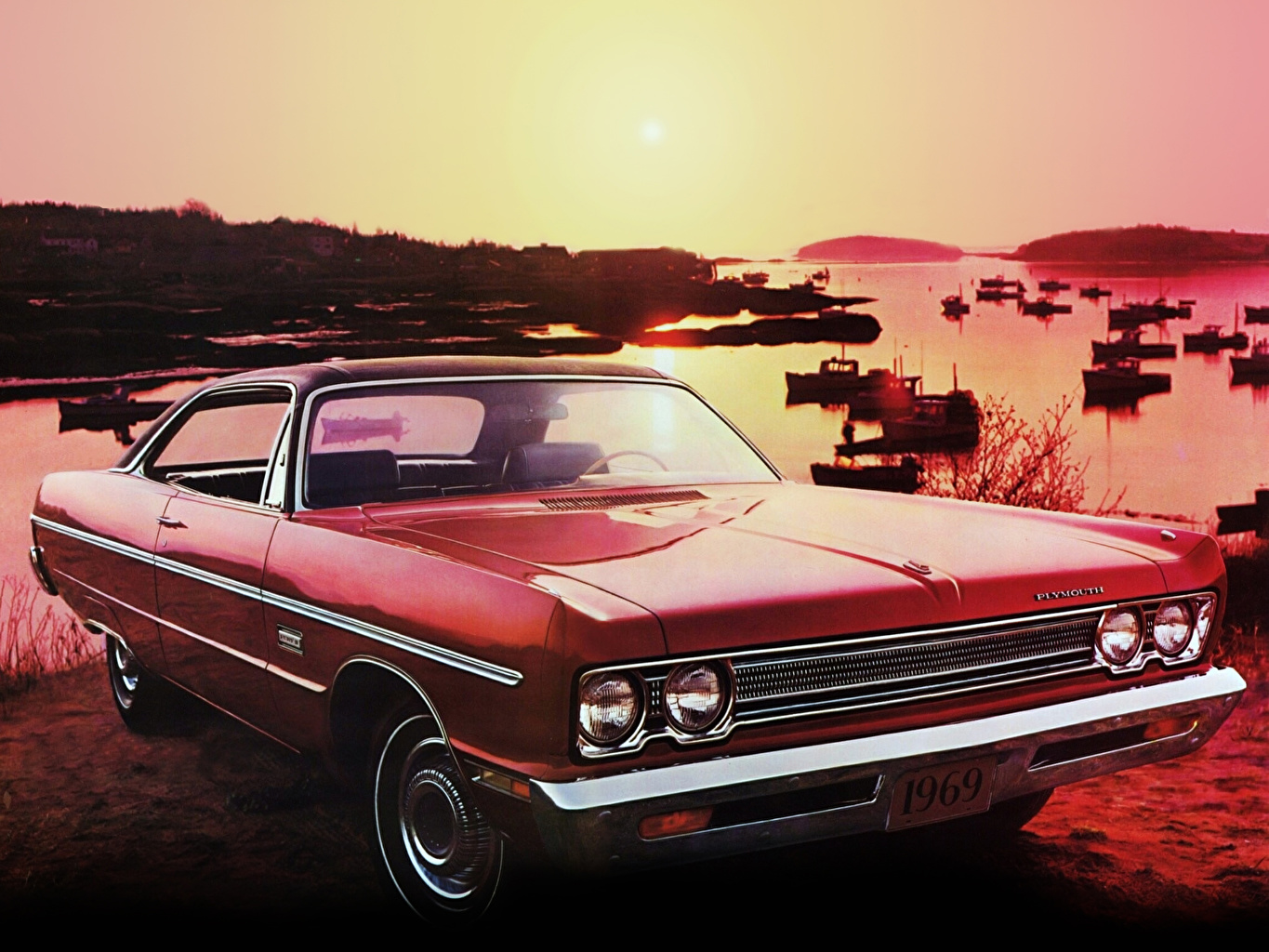 Wallpaper Plymouth Fury III 2 Door Hard Automobile