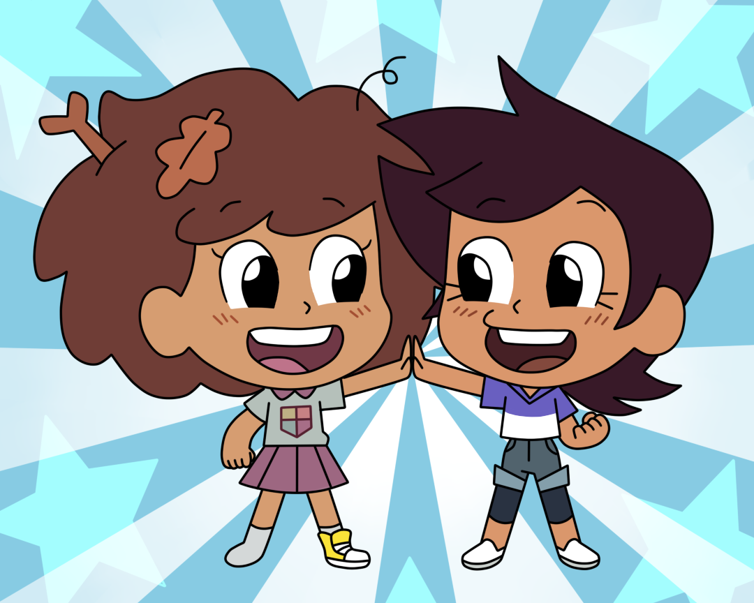 Chibi Anne And Luz By Deaf Machbot. Owl House, Chibi, Cartoon Crossovers