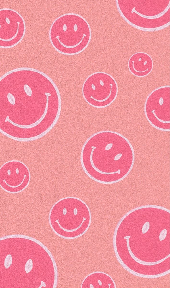 pink preppy smiley face wallpaperTikTok Search
