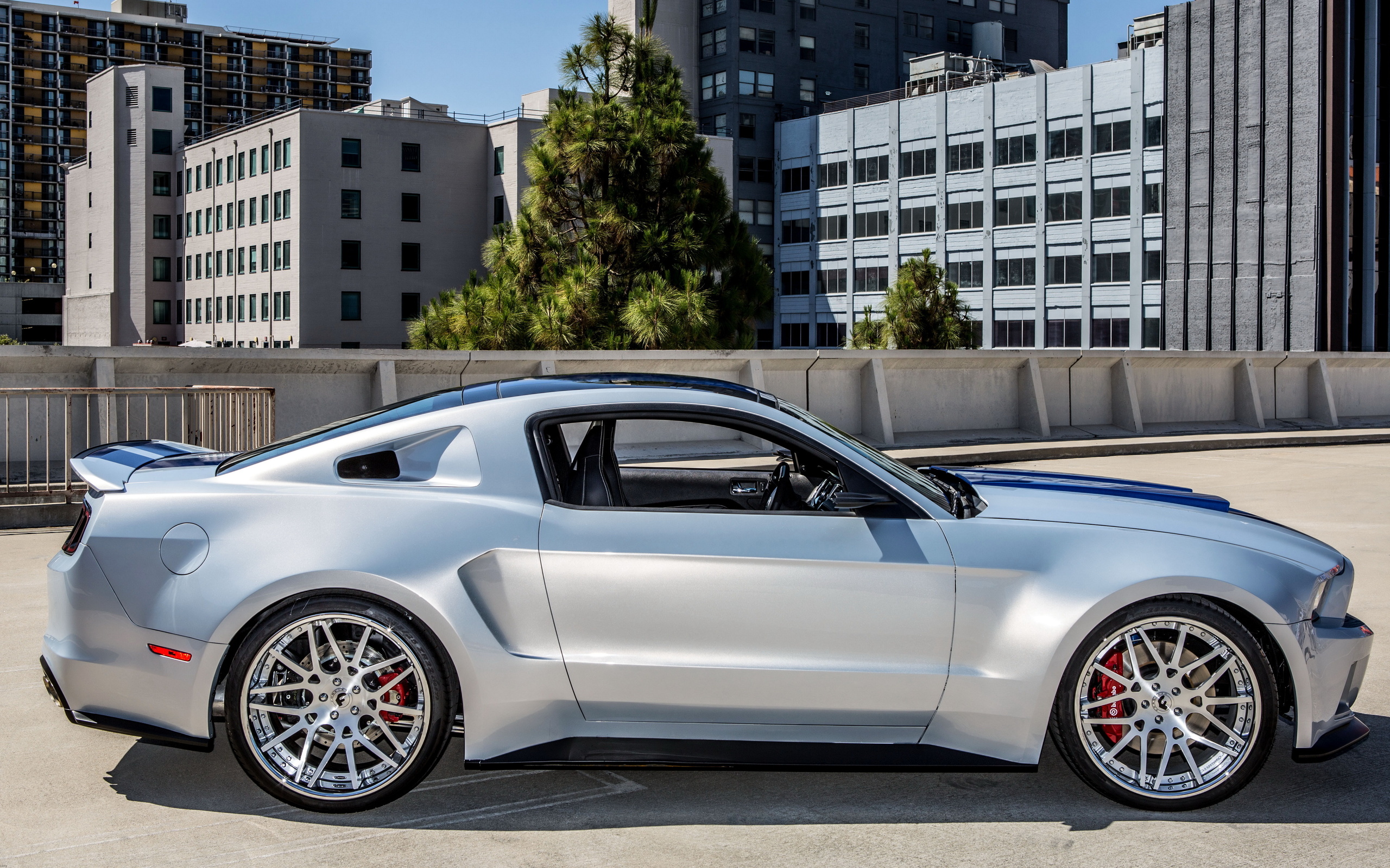 ford, Mustang, Tuning, Widebody, Nfs, Stripes, Front, Muscle, Wheel, Wheels Wallpaper HD / Desktop and Mobile Background