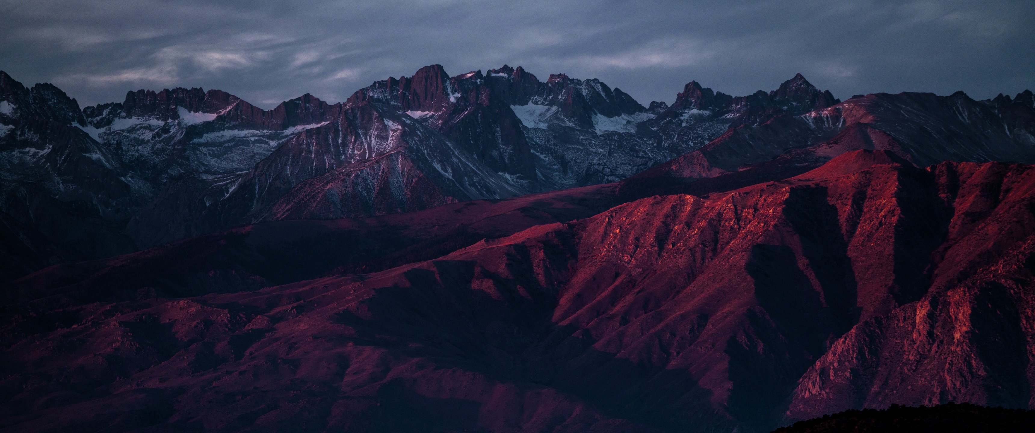 Brown Mountains Wallpaper 4K, Aerial view, Mountain range, Landscape, Glacier, Nature