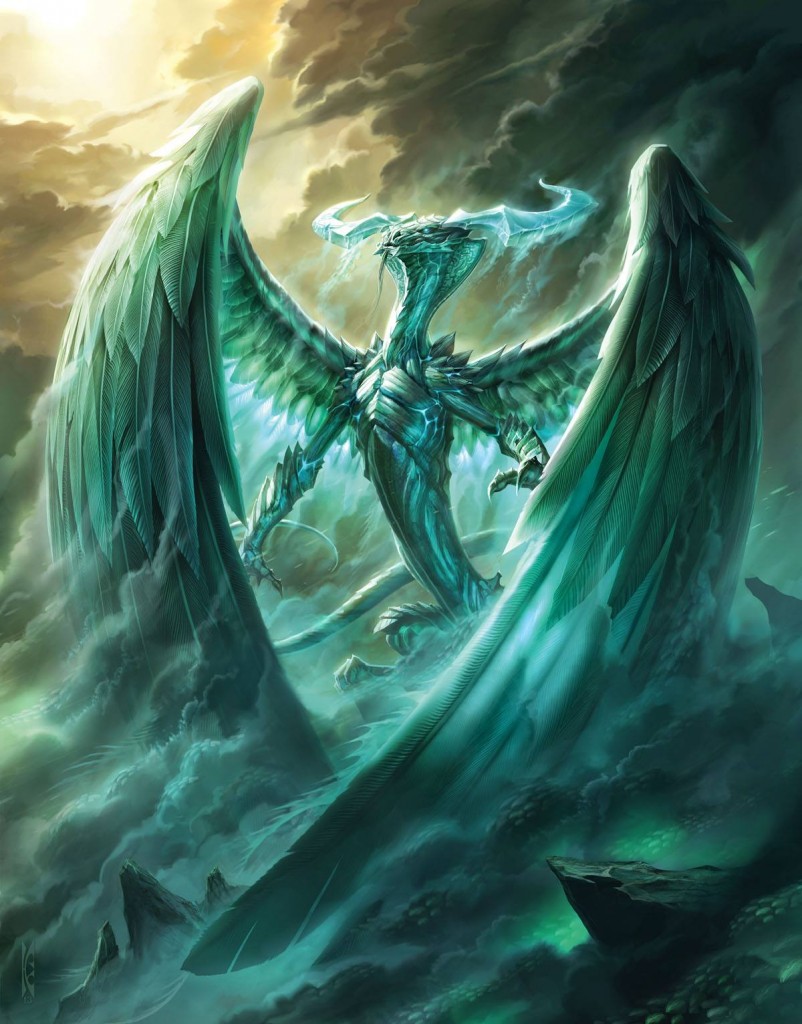 Ugin, the Spirit Dragon MtG Art from Fate Reforged Set by Raymond Swanland of Magic: the Gathering