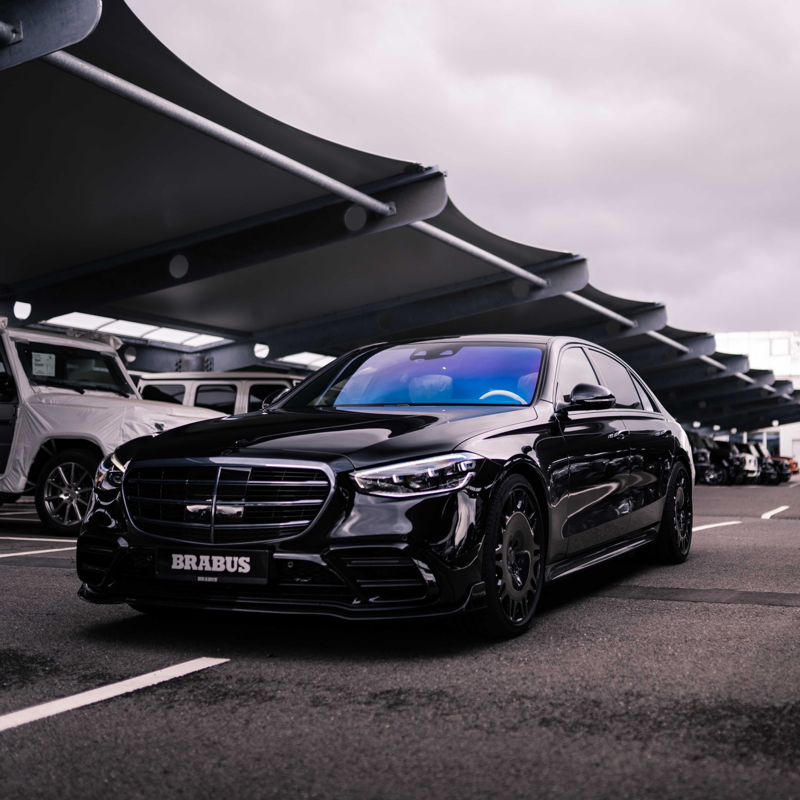 BRABUS 500 Wallpaper 4K, Mercedes Benz S 500 L 4MATIC, 2021, Black Cars, Cars