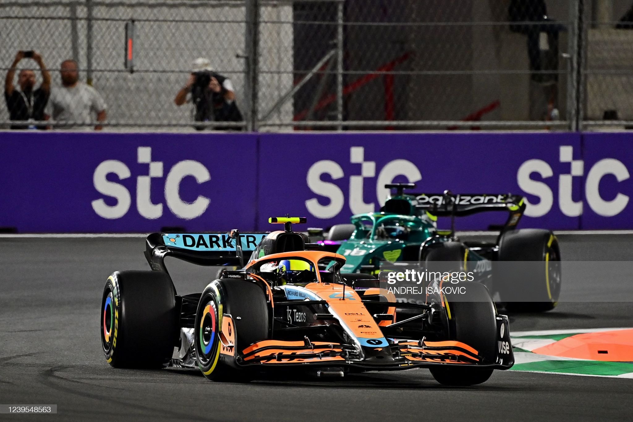 McLaren's British driver Lando Norris drives during the 2022 Saudi. News Photo
