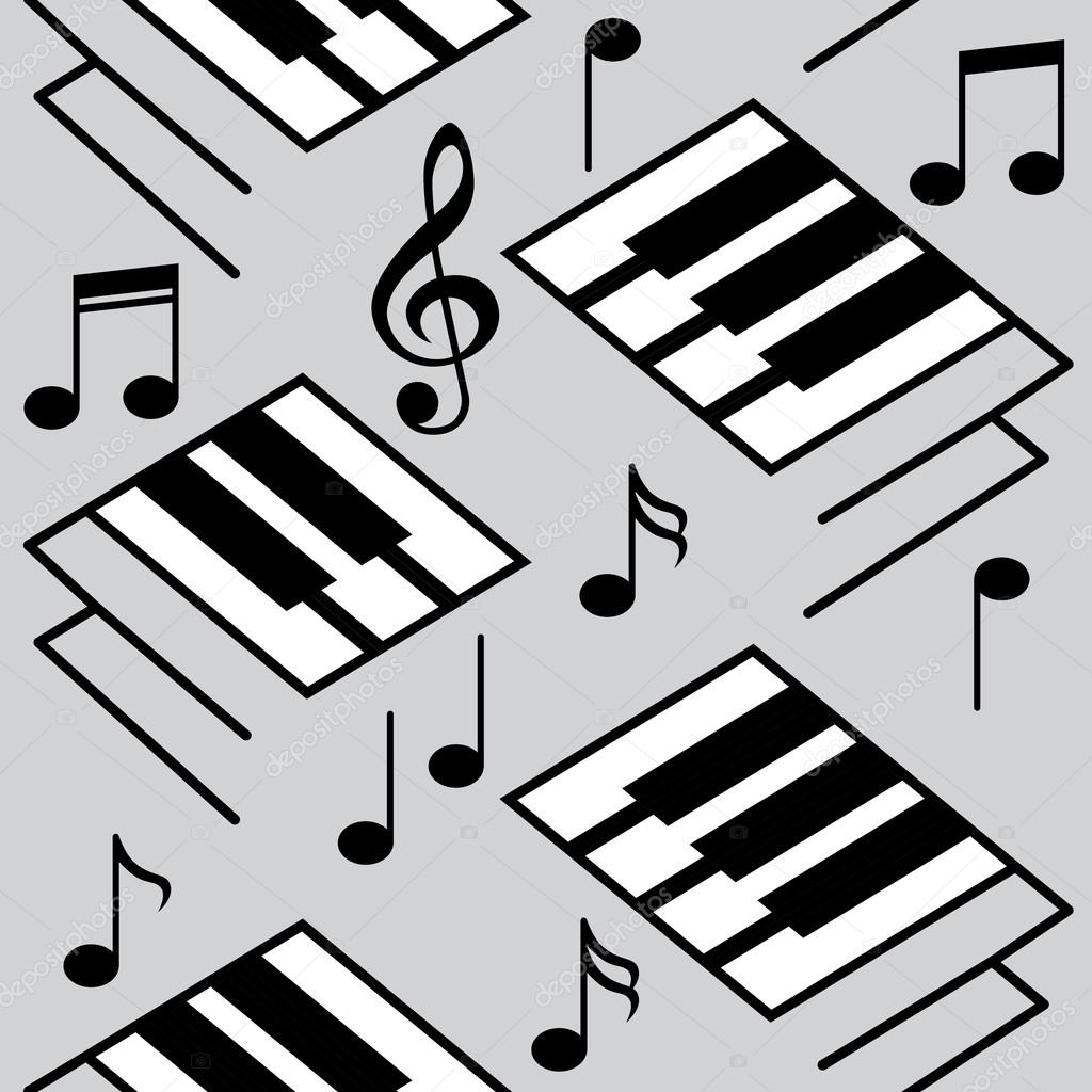 Decorative Piano Notes Background