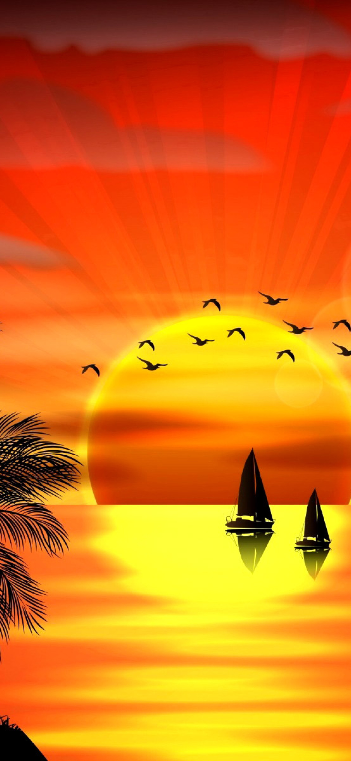 Beautiful Sunset Wallpaper for iPhone 12 Pro