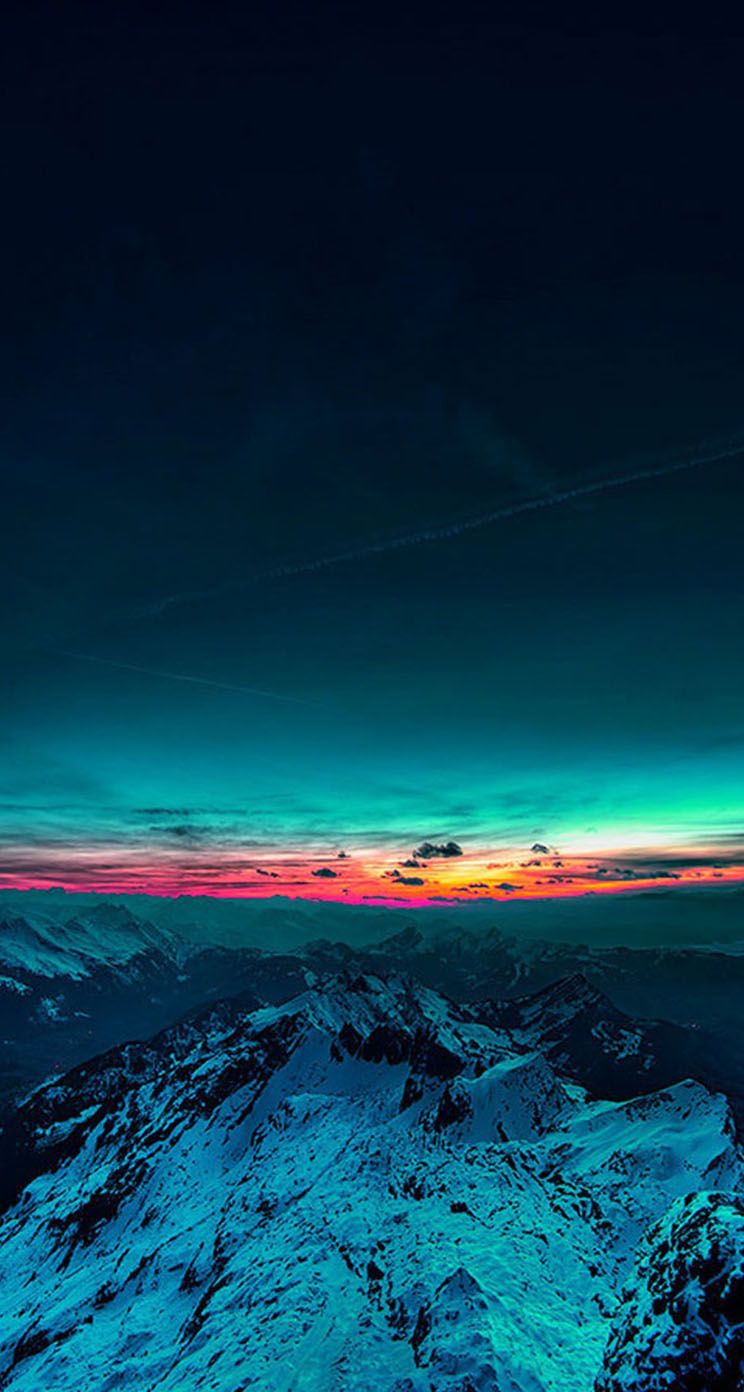 The iPhone Wallpaper Beautiful Sunset Mountain