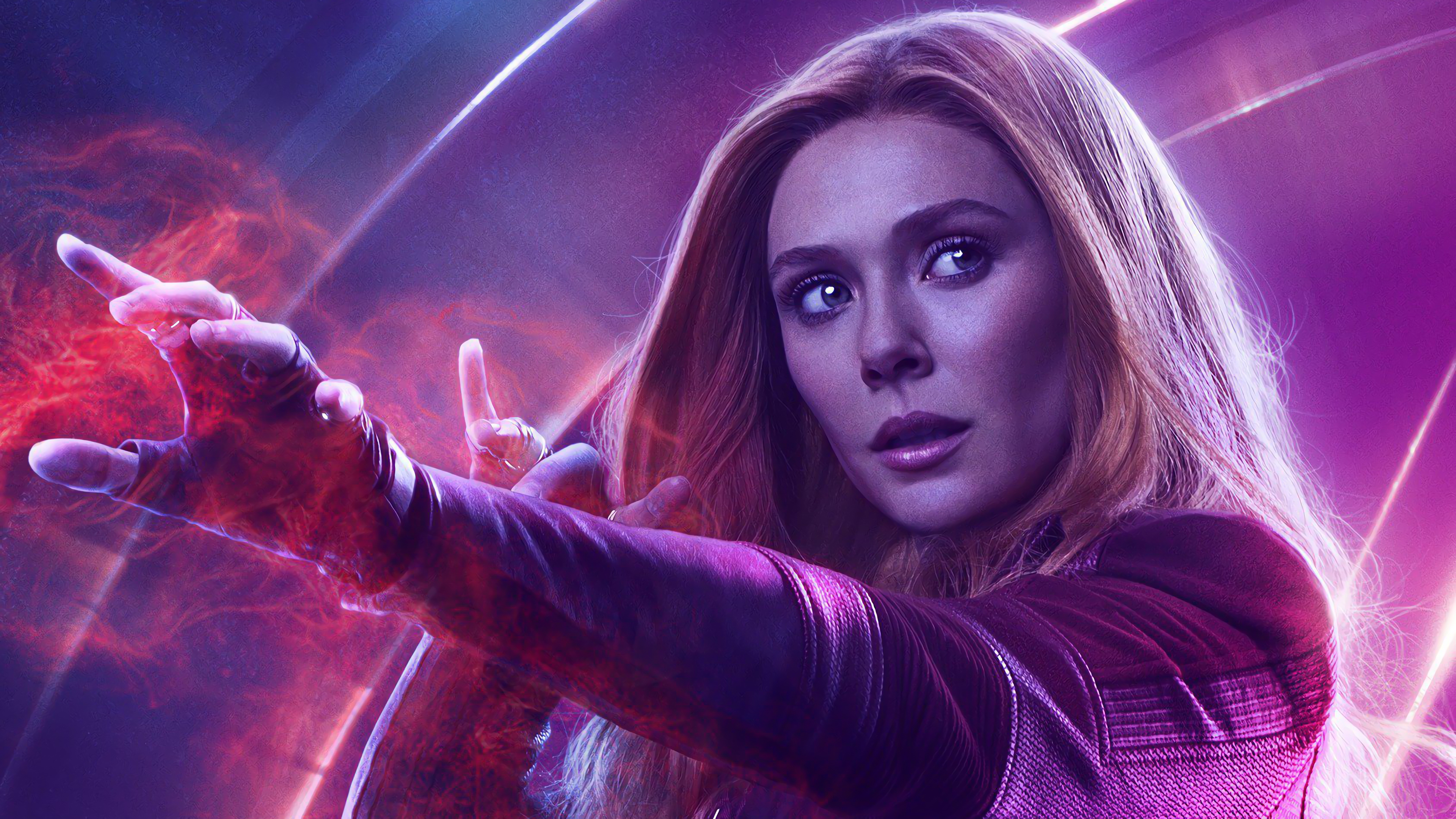 Scarlet Witch Wanda Maximoff Avengers: Infinity War Elizabeth Olsen 4K