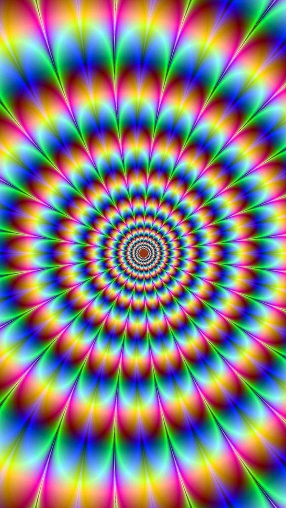 Bright psychedelic optical illusion pattern. Trippy wallpaper, Crazy wallpaper, Optical illusion wallpaper
