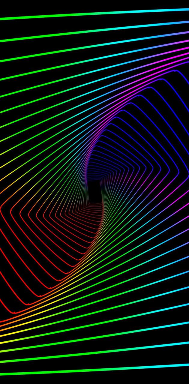 Rainbow illusion wallpaper