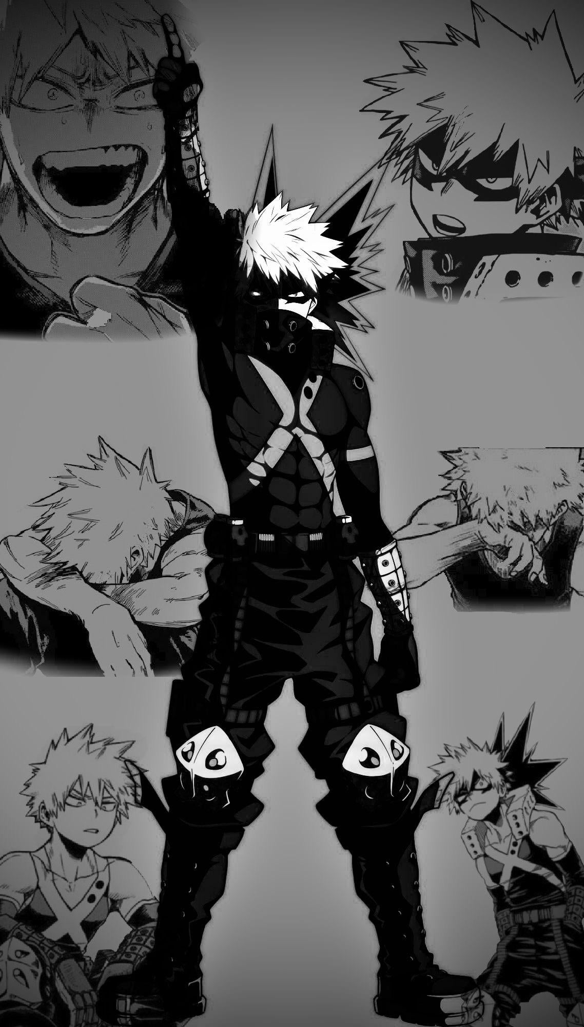 Bakugo wallpaper. I created it but I don't think I would be using it. I just found the image and compiled them with edits nothing special