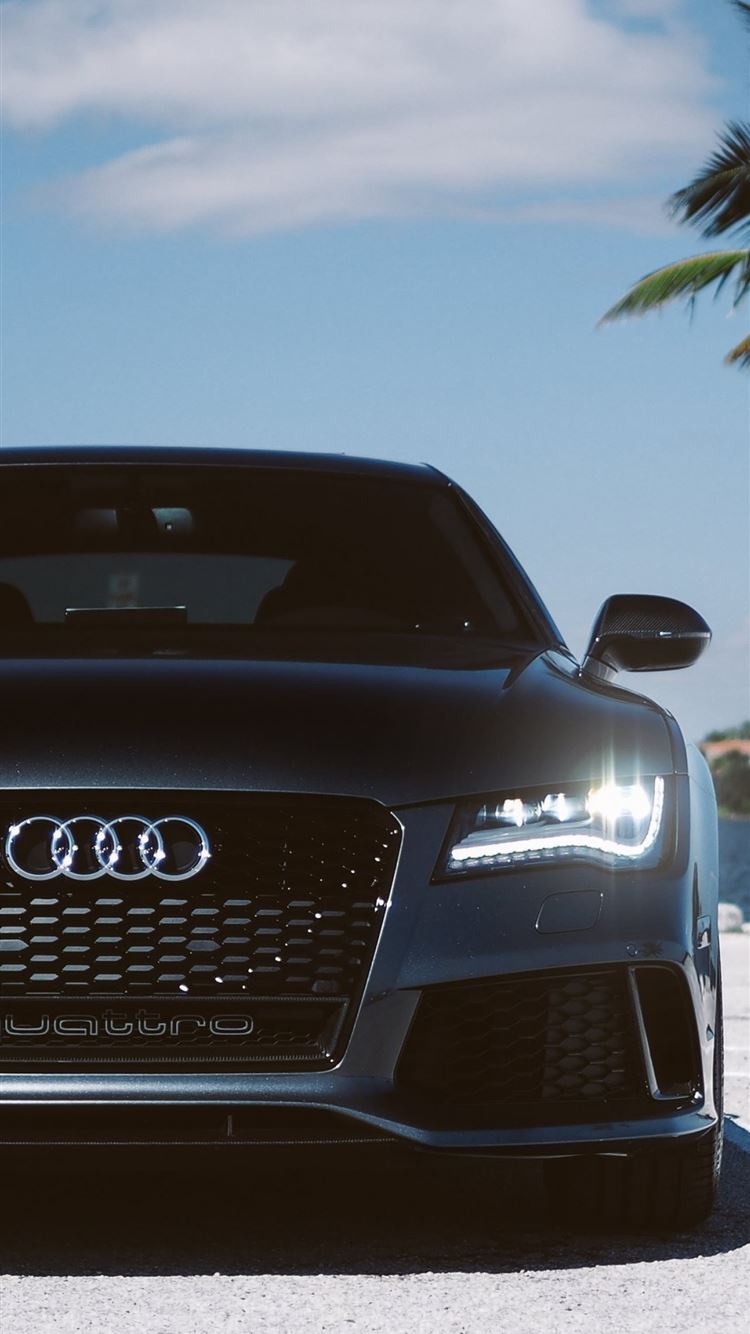 Audi Rs7 Black Front View Luxury Cars for Samsung. iPhone Wallpaper Free Download