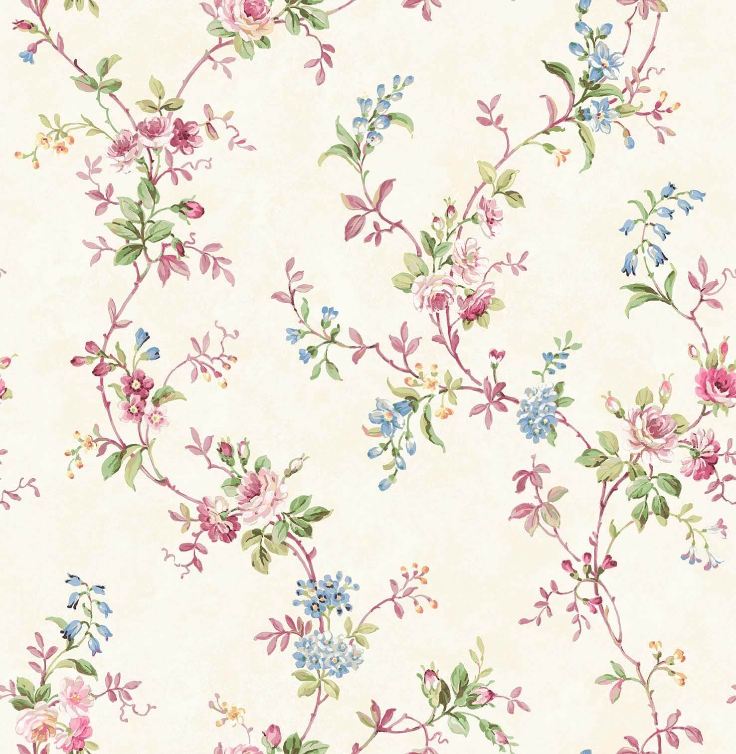 Delicate Flowers Wallpaper. The Victorian Emporium
