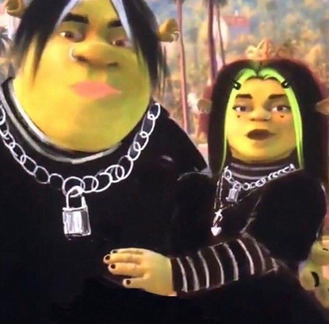 Emo Shrek and Fiona. Facce meme, Immagini strane, Le immagini più divertenti