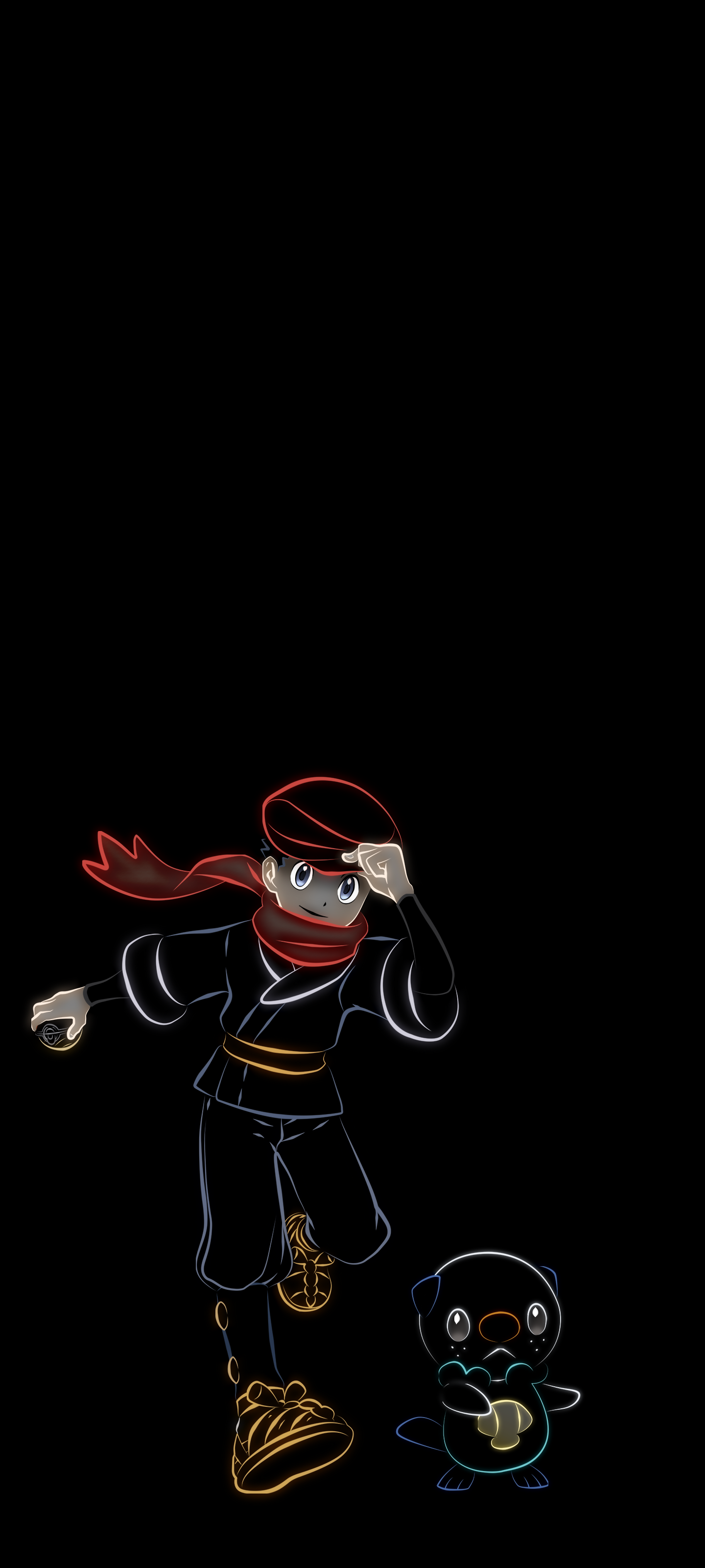 Pokemon Legends Arceus & Lucas (Phone Wallpaper)