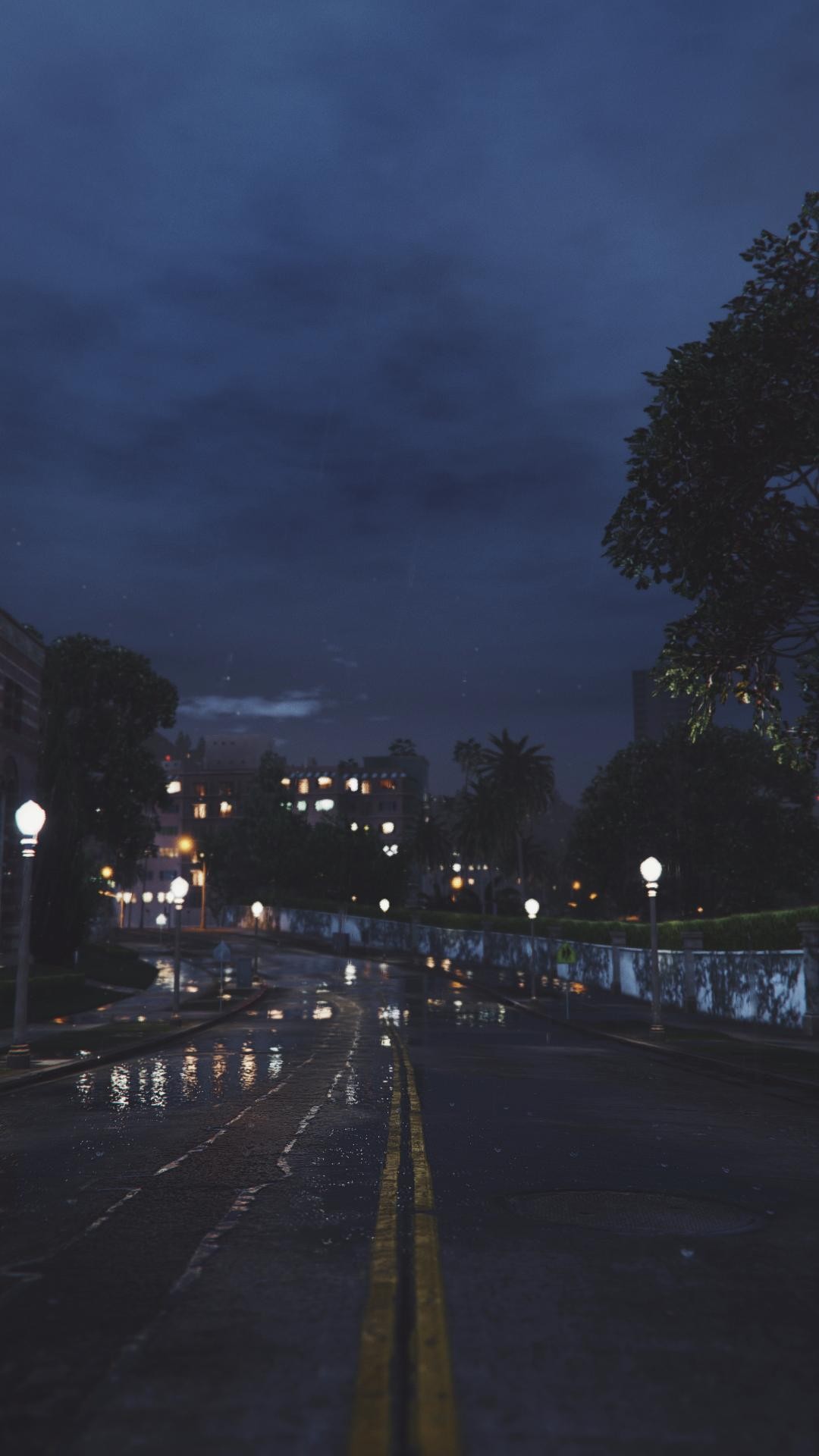 rain, Road, Night, Night sky, Lights, City Wallpaper HD / Desktop and Mobile Background