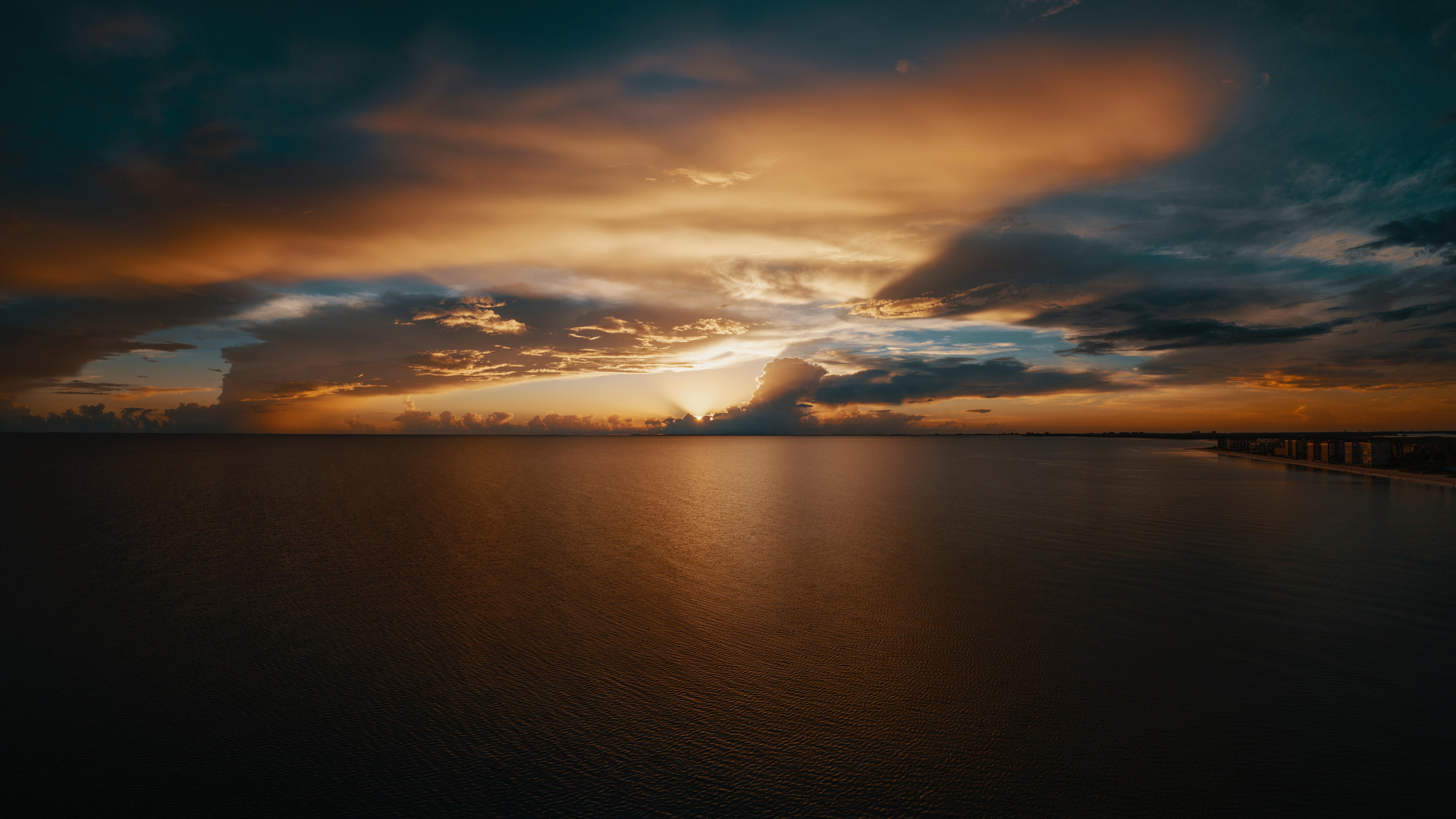 Beach Clouds Seascape Horizon 10k 8k HD 4k Wallpaper, Image, Background, Photo and Picture