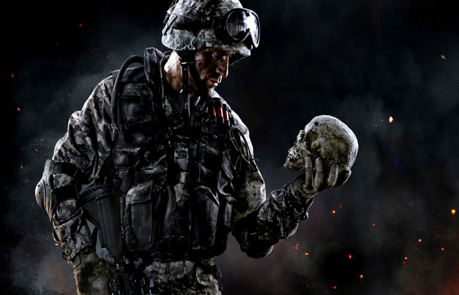 Warface Game HD Wallpaper Welcome To Starchop Holding A Skull
