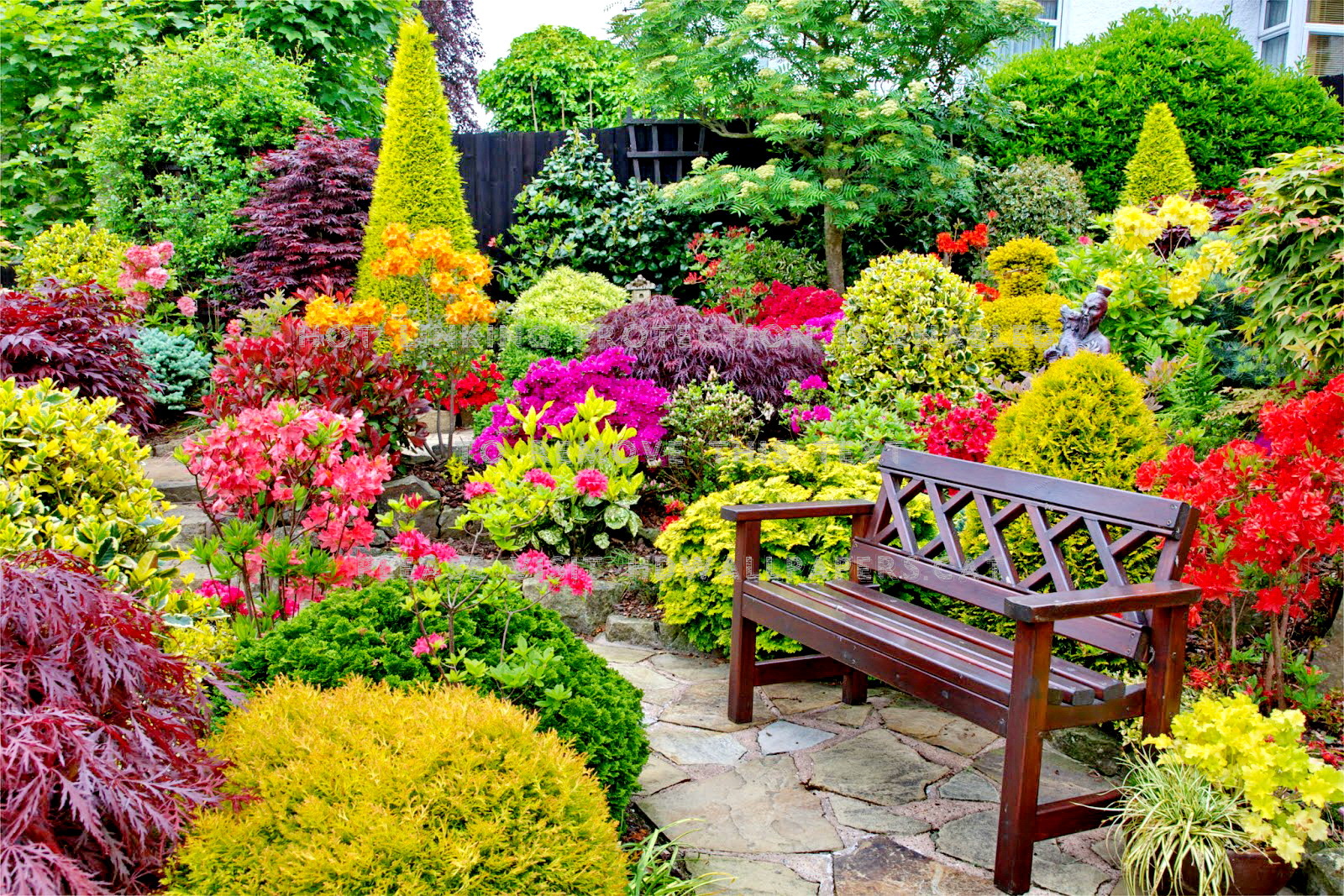 beautiful flower garden for relaxing spring