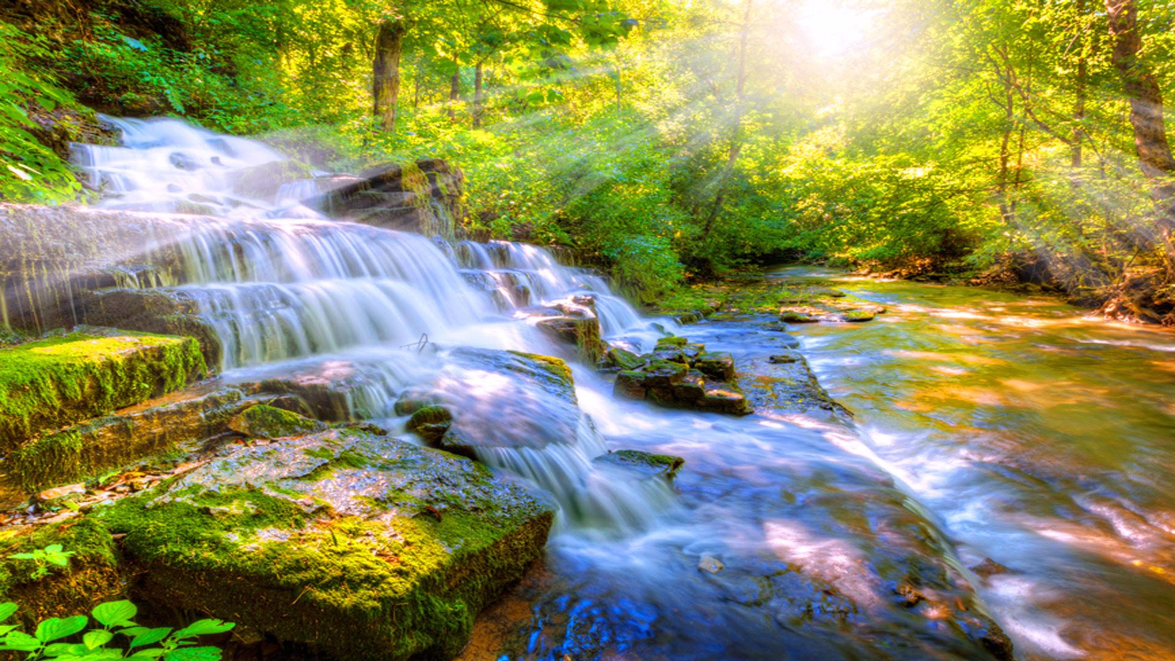 Waterfall Nature 4k Wallpaper W94art Relaxing Background