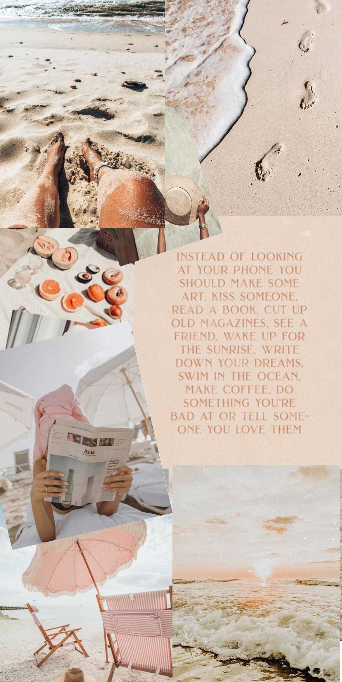 Beachy Aesthetic Wallpaper Collage