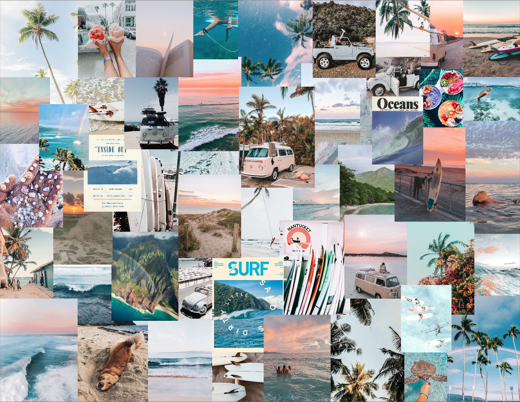 Beach Photo Collage Kit 50 Pc