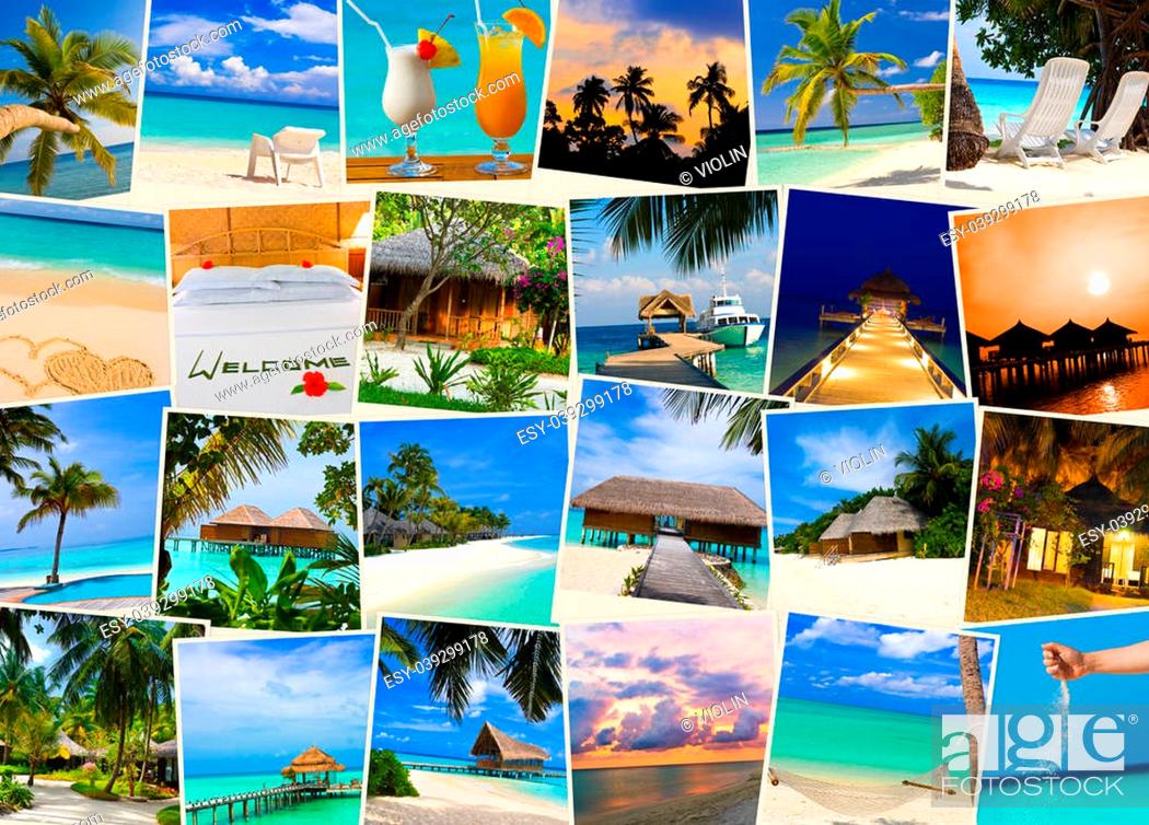 Summer Beach Maldives Image And Travel Background, , Picture And Low Budget Royalty Free Image. Pic. ESY 039299178