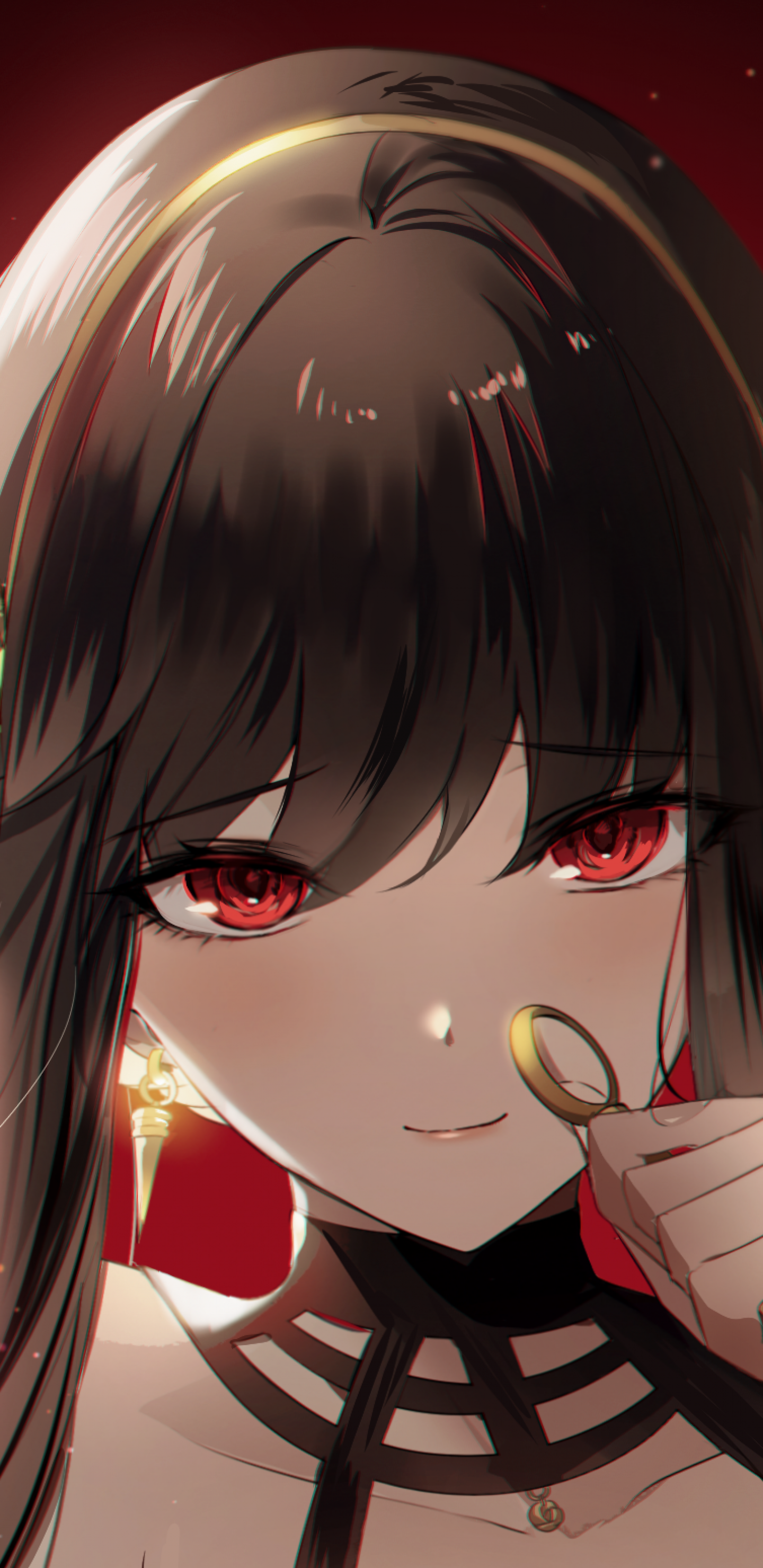 Download 1440x2960 Yor Briar, Beautiful Anime Girl, Spy X Family, Red Eyes Wallpaper for Samsung Galaxy S Note S S8+, Google Pixel 3 XL