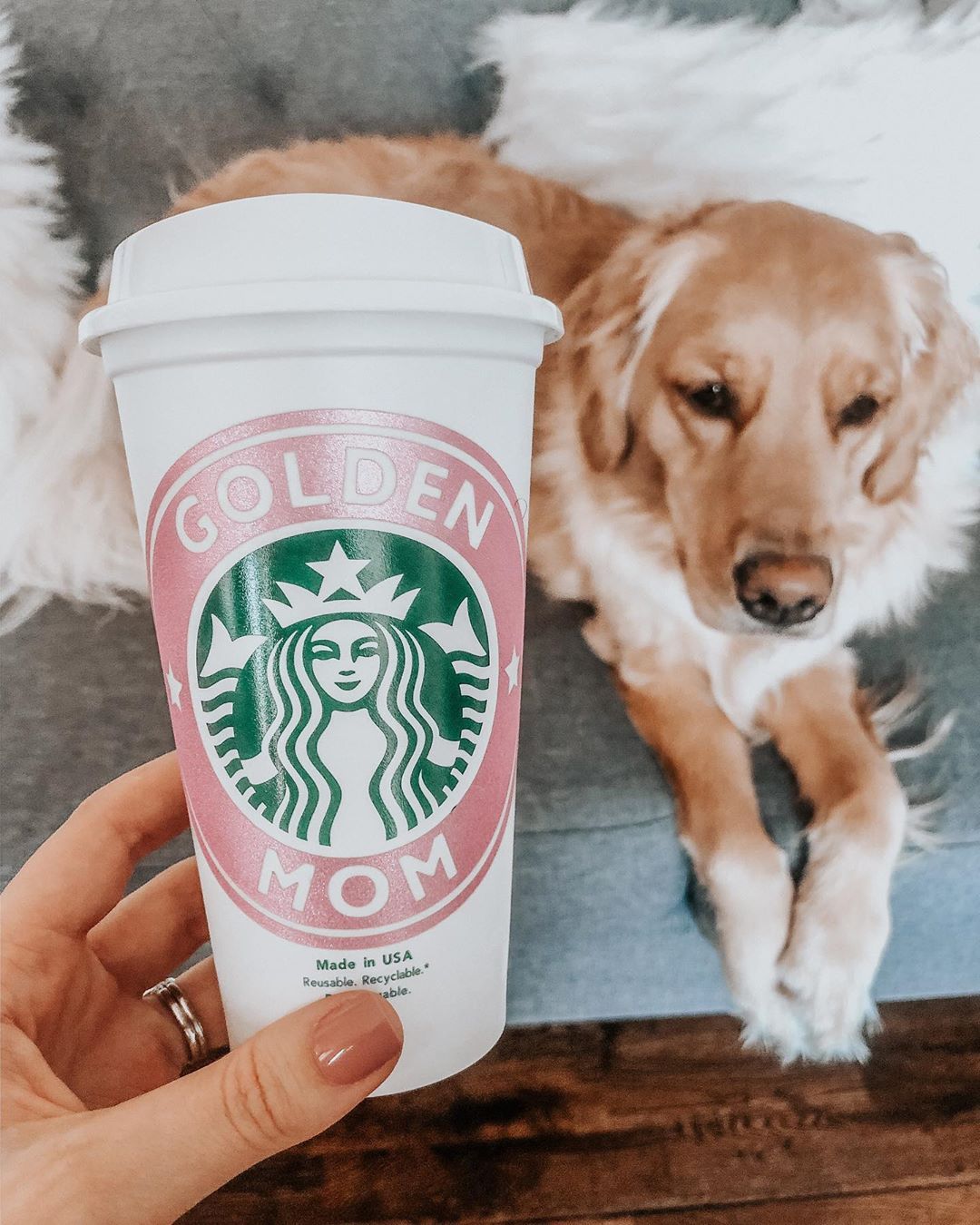 Corgi Dog Starbucks cold Cup Custom Gift with name Cute Puppy Starbucks Cup Reusable Starbucks Cup Tumblers & Water Glasses Drinkware stokfella.com