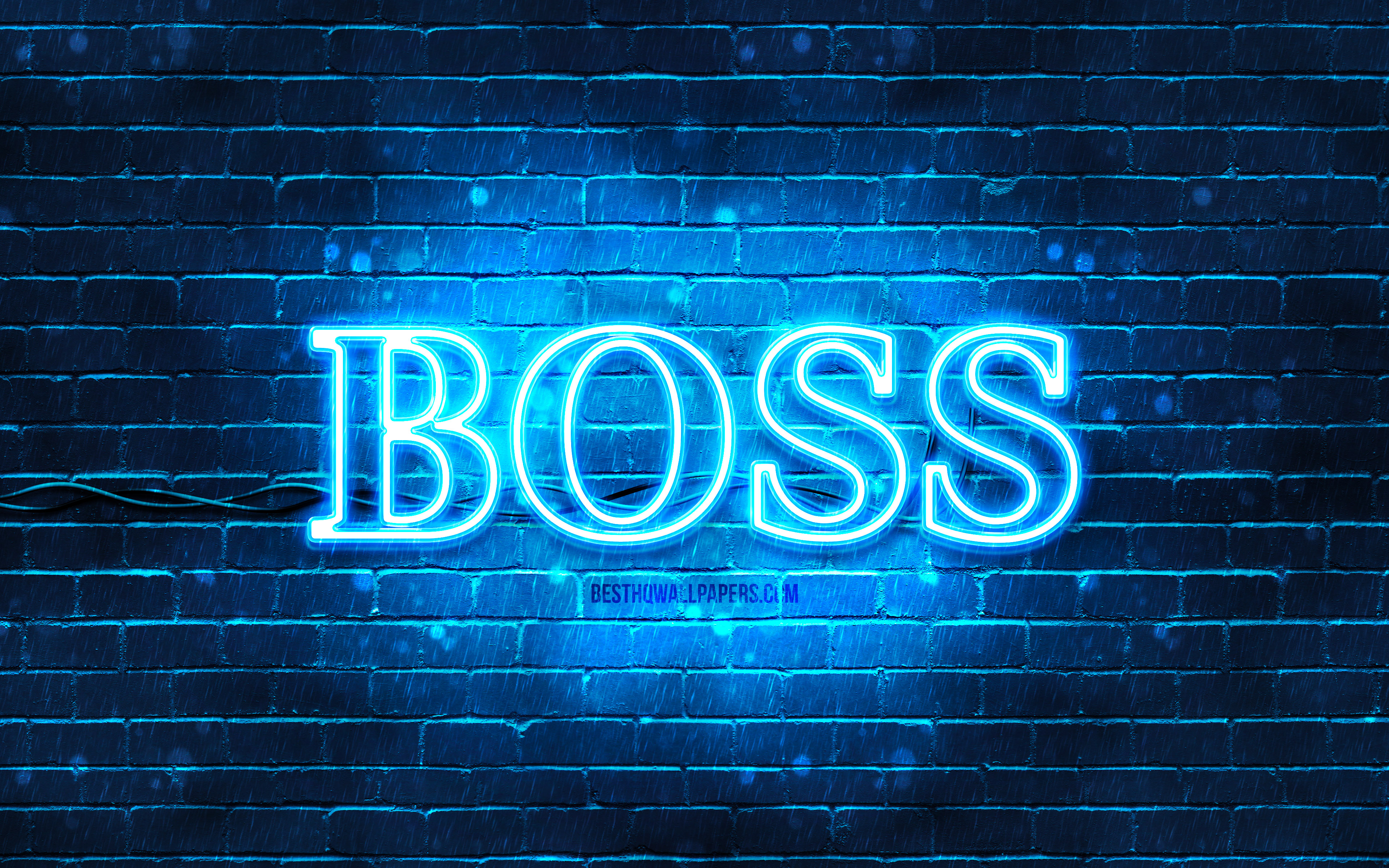 Download wallpaper Hugo Boss blue logo, 4k, blue brickwall, Hugo Boss logo, fashion brands, Hugo Boss neon logo, Hugo Boss for desktop with resolution 3840x2400. High Quality HD picture wallpaper