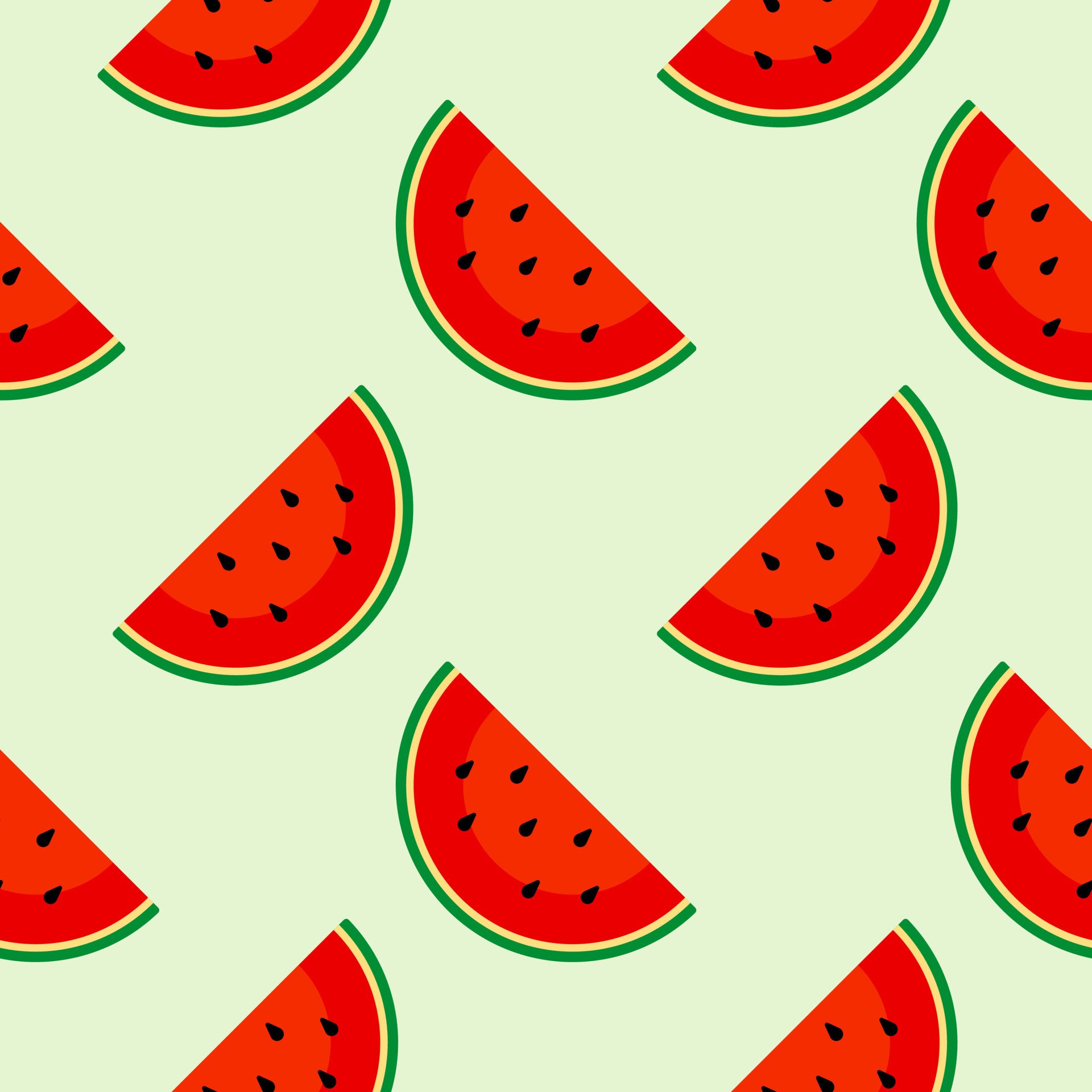 Watermelons Pattern. Seamless Vector Background. Watermelon Slices Vector Pattern. For Fabric, Drawing Labels, Print On T Shirt, Wallpaper Of Children's Room, Fruit Background. Vector Summer Seamless