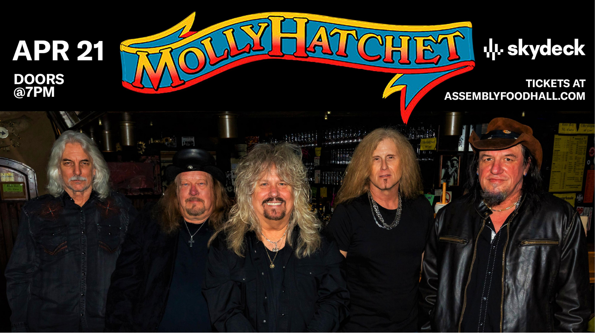 Molly Hatchet on Skydeck. Assembly Food Hall