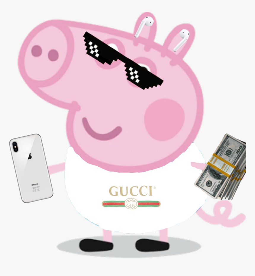 peppapig #rich #gucci #georgepig Pig, HD Png Download, Transparent Png Image