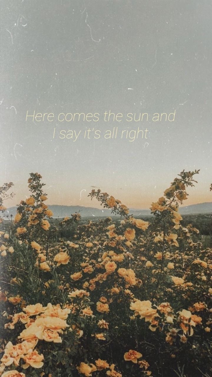 here comes the sun. Beatles wallpaper, Yellow aesthetic pastel, Blue aesthetic pastel