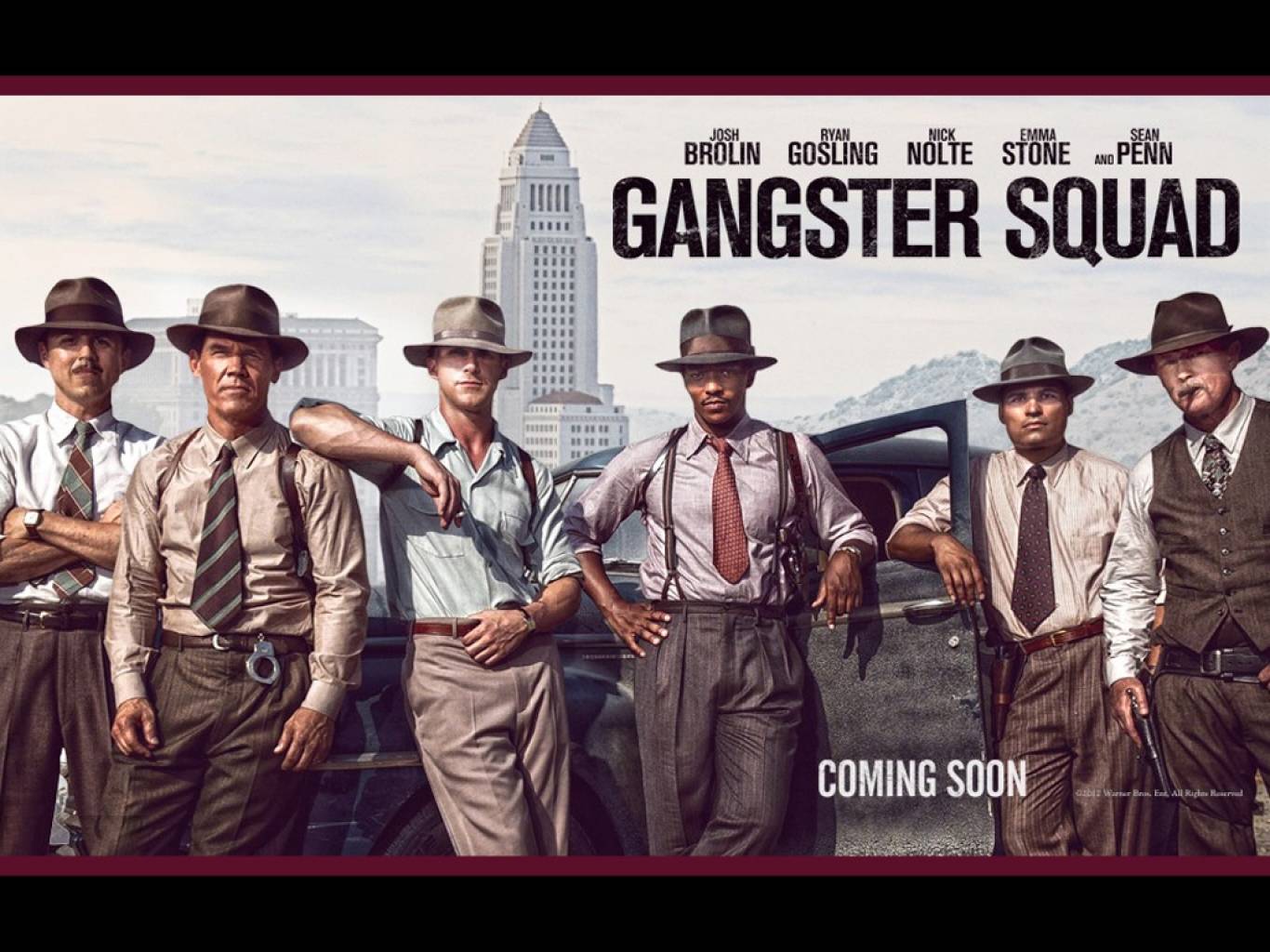 Gangster Squad Movie HD Wallpaper. Gangster Squad HD Movie Wallpaper Free Download (1080p to 2K)