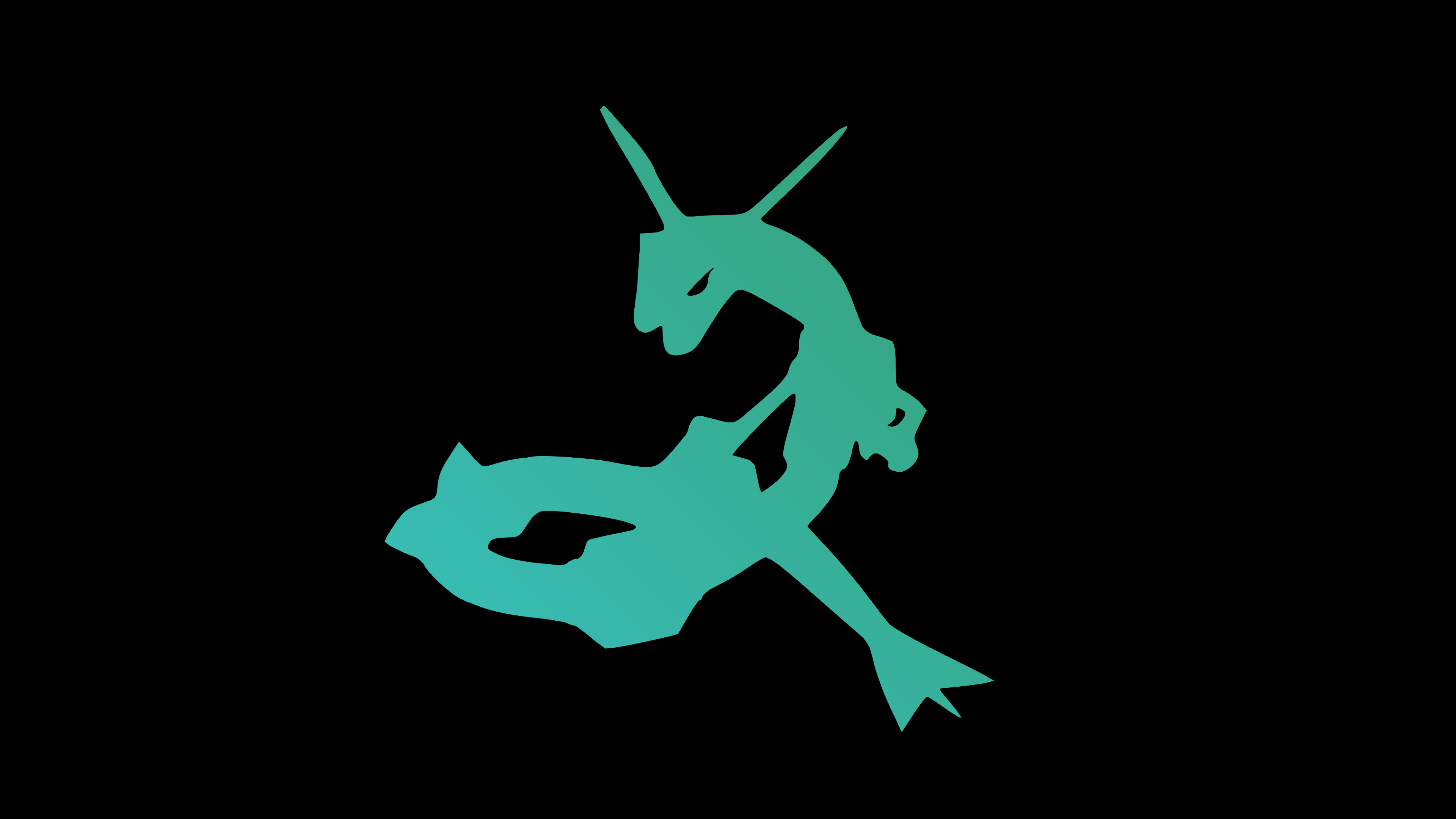 4K 1080p A Minimalistic Rayquaza Wallpaper I Made