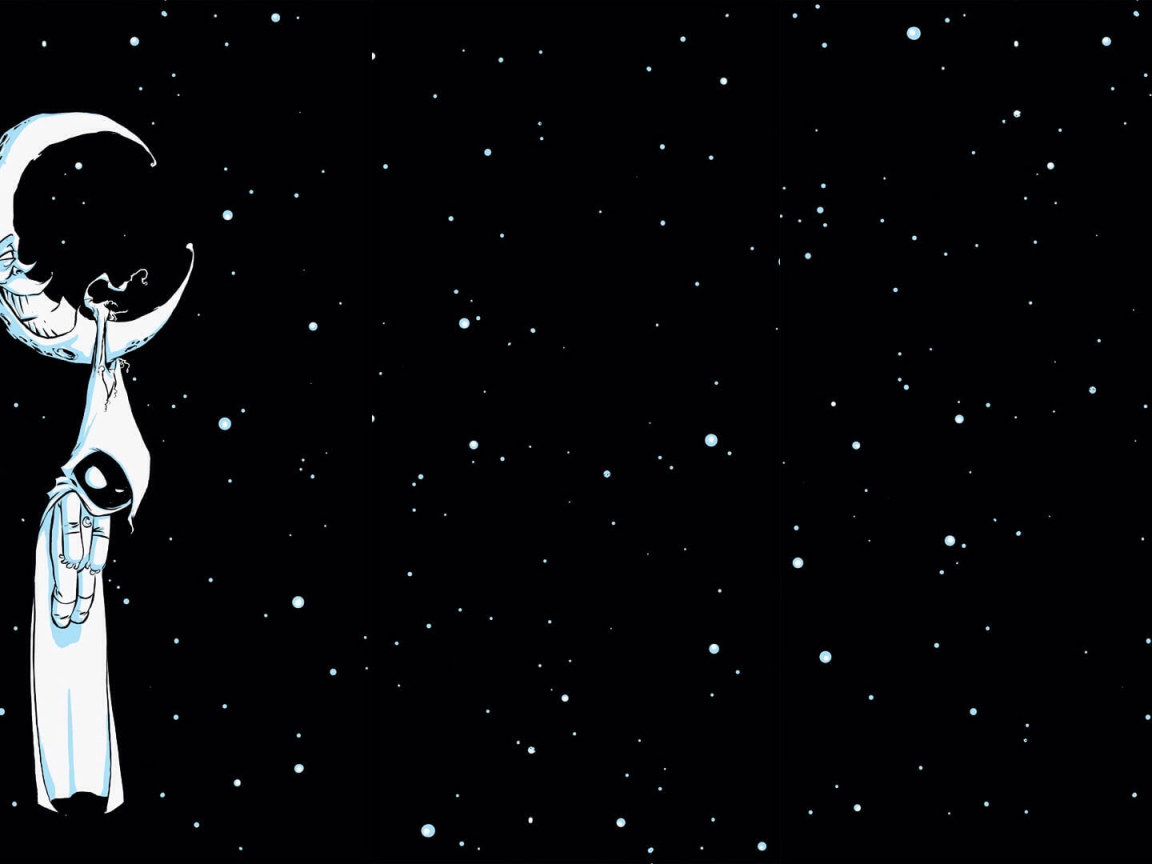 Wallpaper Moon Knight Marvel Bw Stars Moon Hd, Cartooncomic • Wallpaper For You
