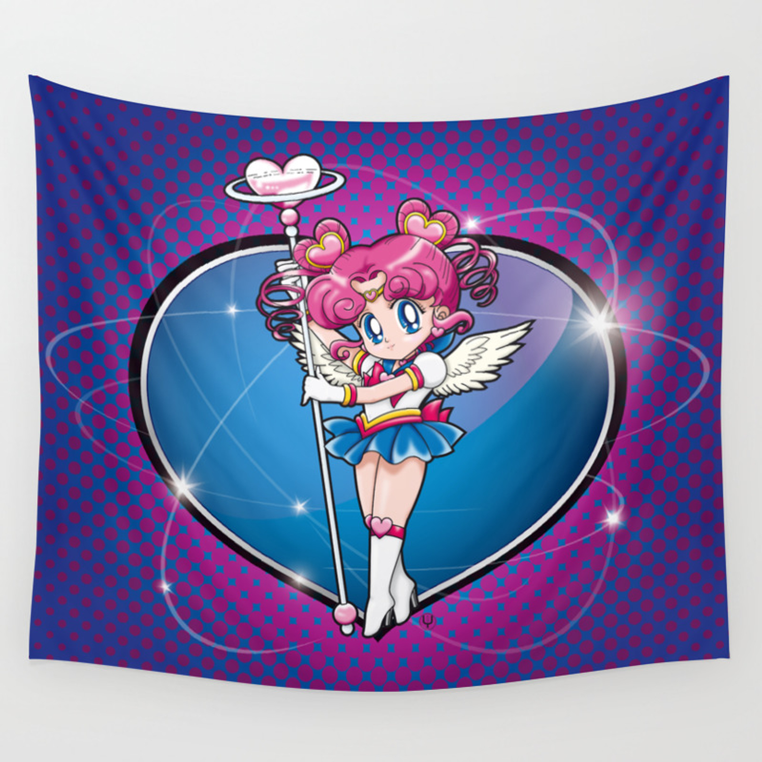 Sailor Chibi Chibi Moon Sailor Stars vers. Wall Tapestry by Yue Graphic Design