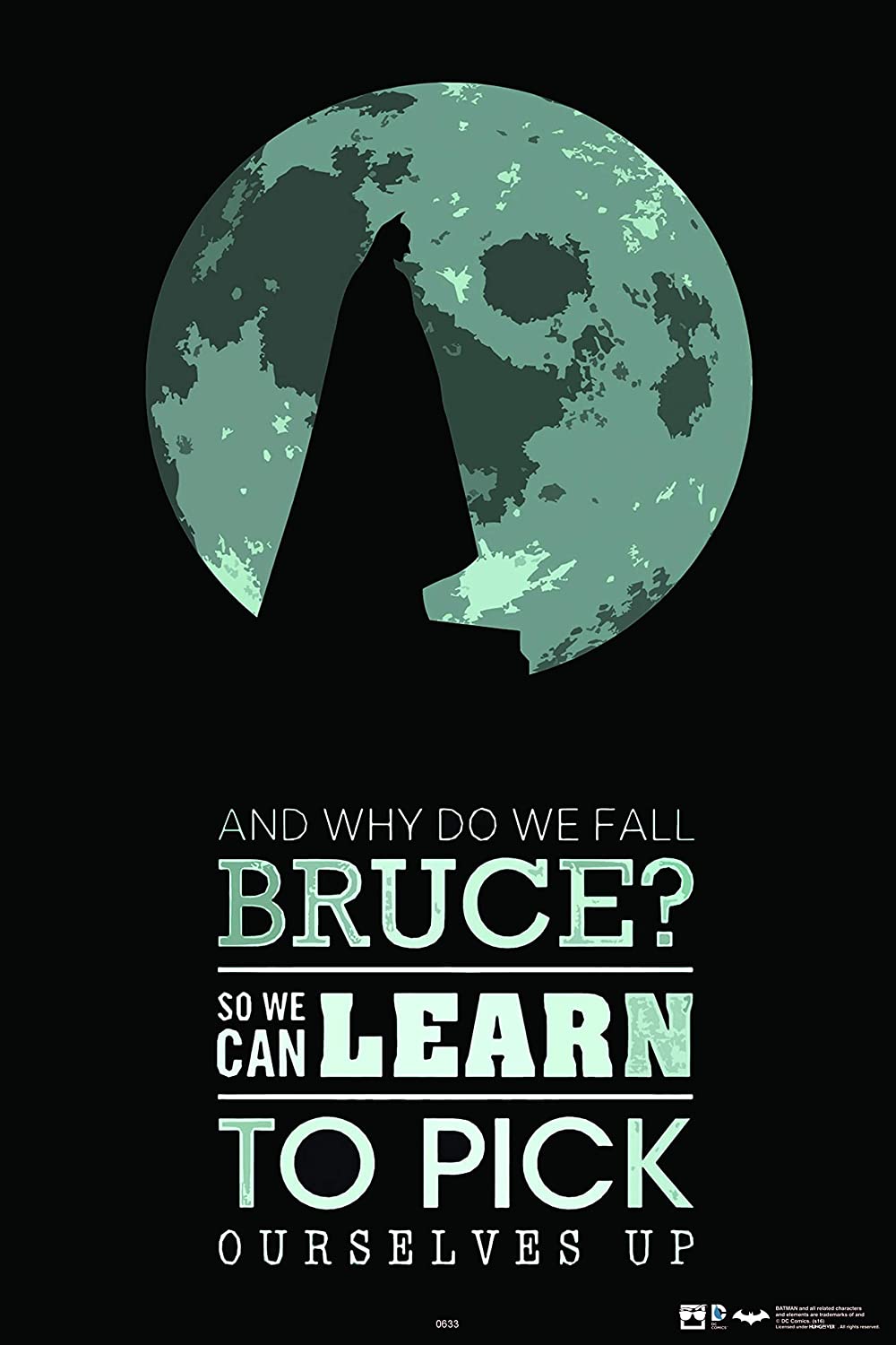 HungOver Wall Art -and Why do we Fall Bruce? so That we can Learn to Pick Ourselves up.-Batman Motivational Quotes unframe Poster for Home and Office, (Size 13X19), Home & Kitchen
