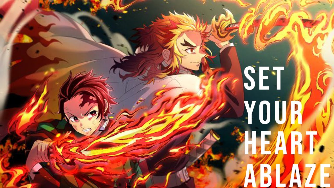 Rengoku Set Your Heart Ablaze Wallpaper